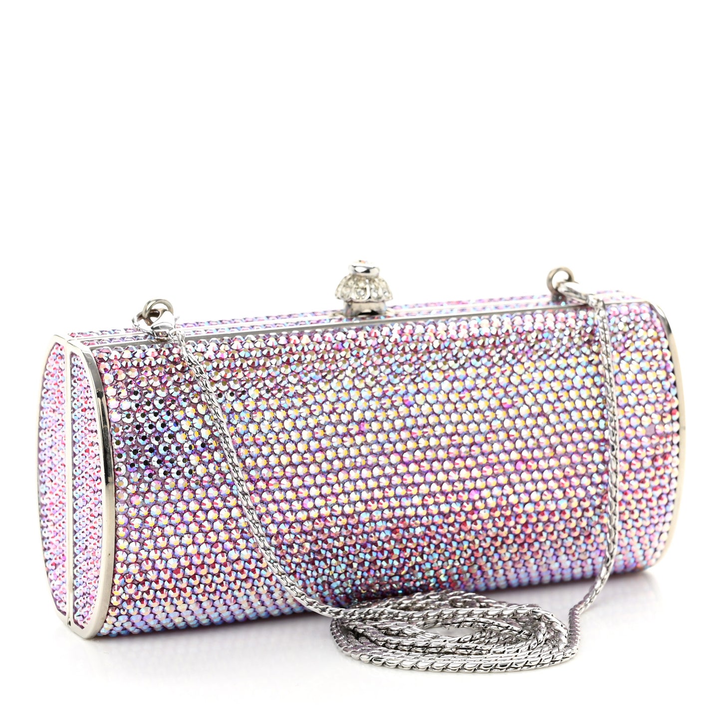 Swarovski Crystal Minaudiere Clutch Pink