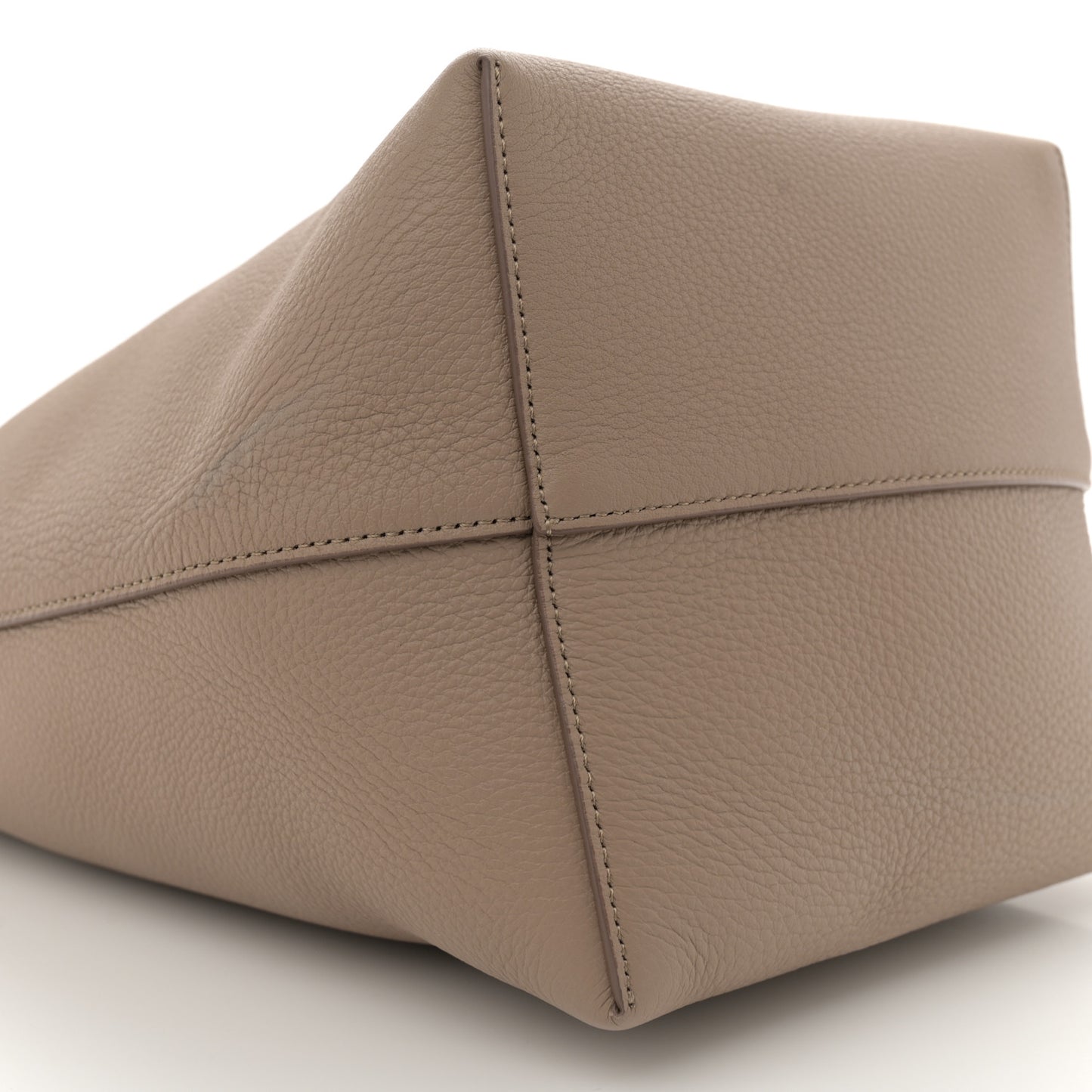 Grained Calfskin Medium N/S Park Tote Dark Taupe