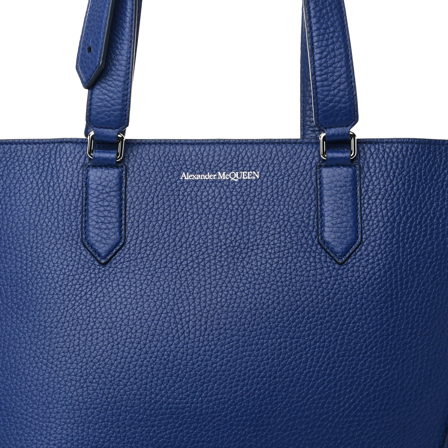 Grained Calfskin Medium Edge Tote Blue
