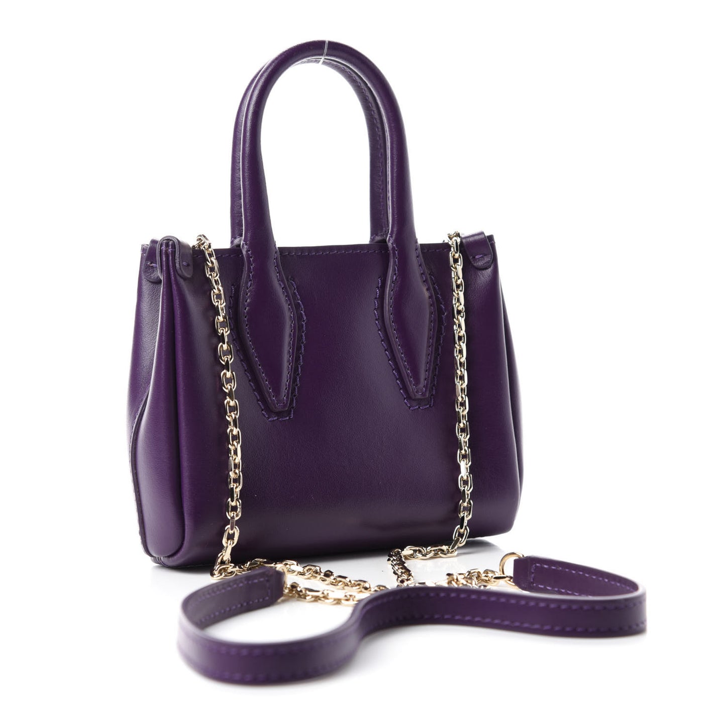 Smooth Calfskin Micro Le Journee Dark Purple