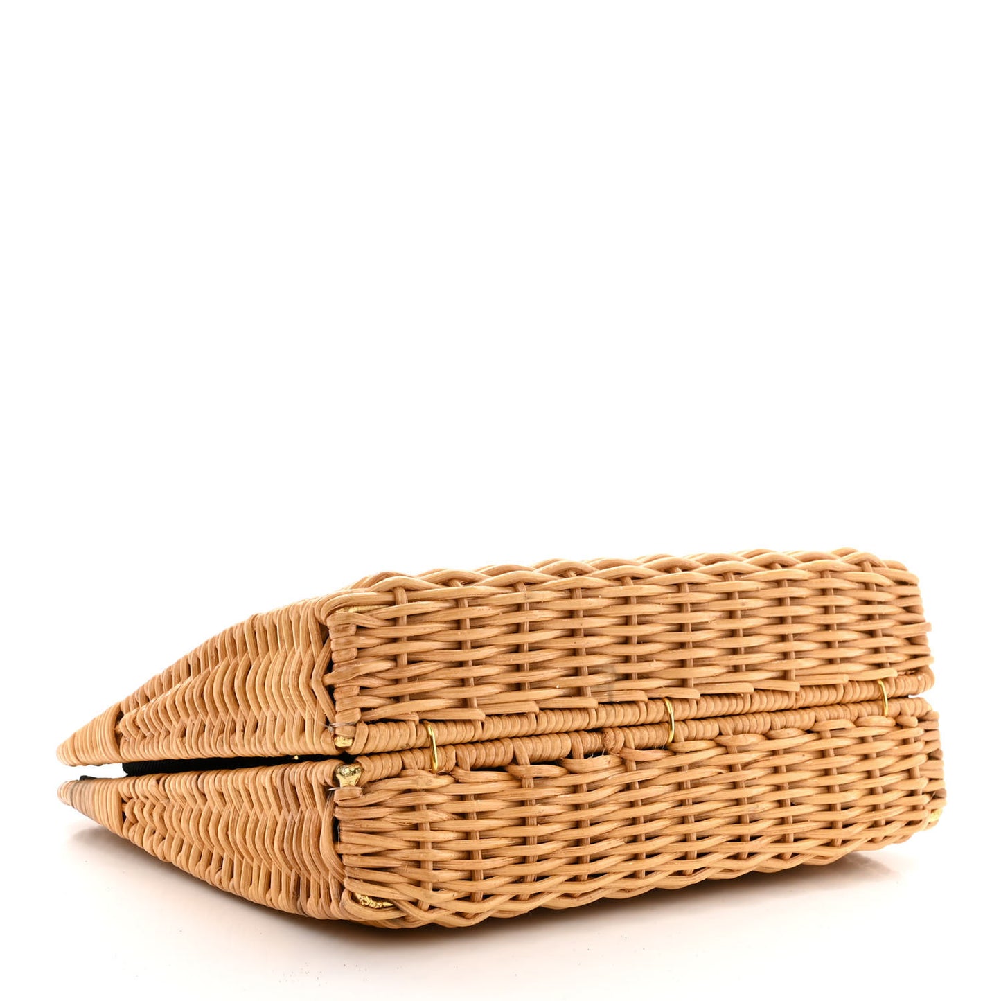 Wicker Gancini Chain Bag Natural