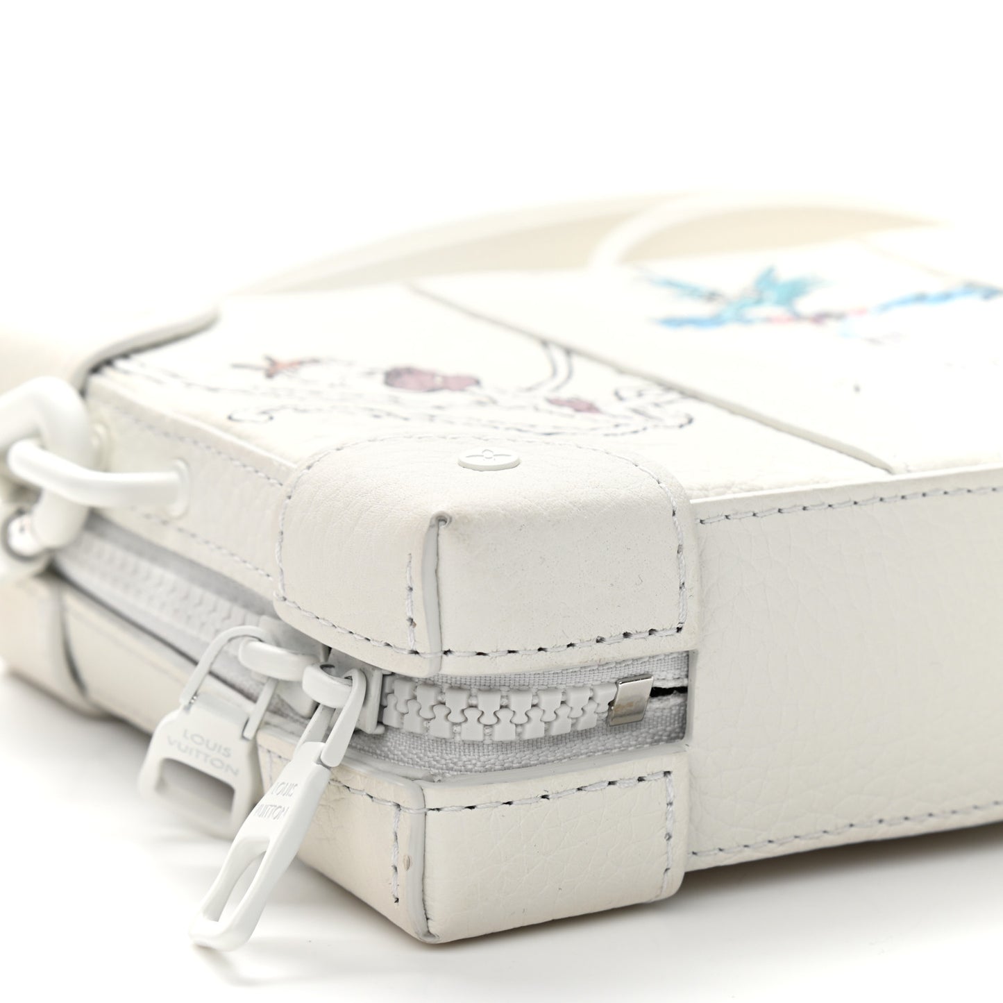 Taurillon Monogram LV Friends Soft Trunk Wallet White