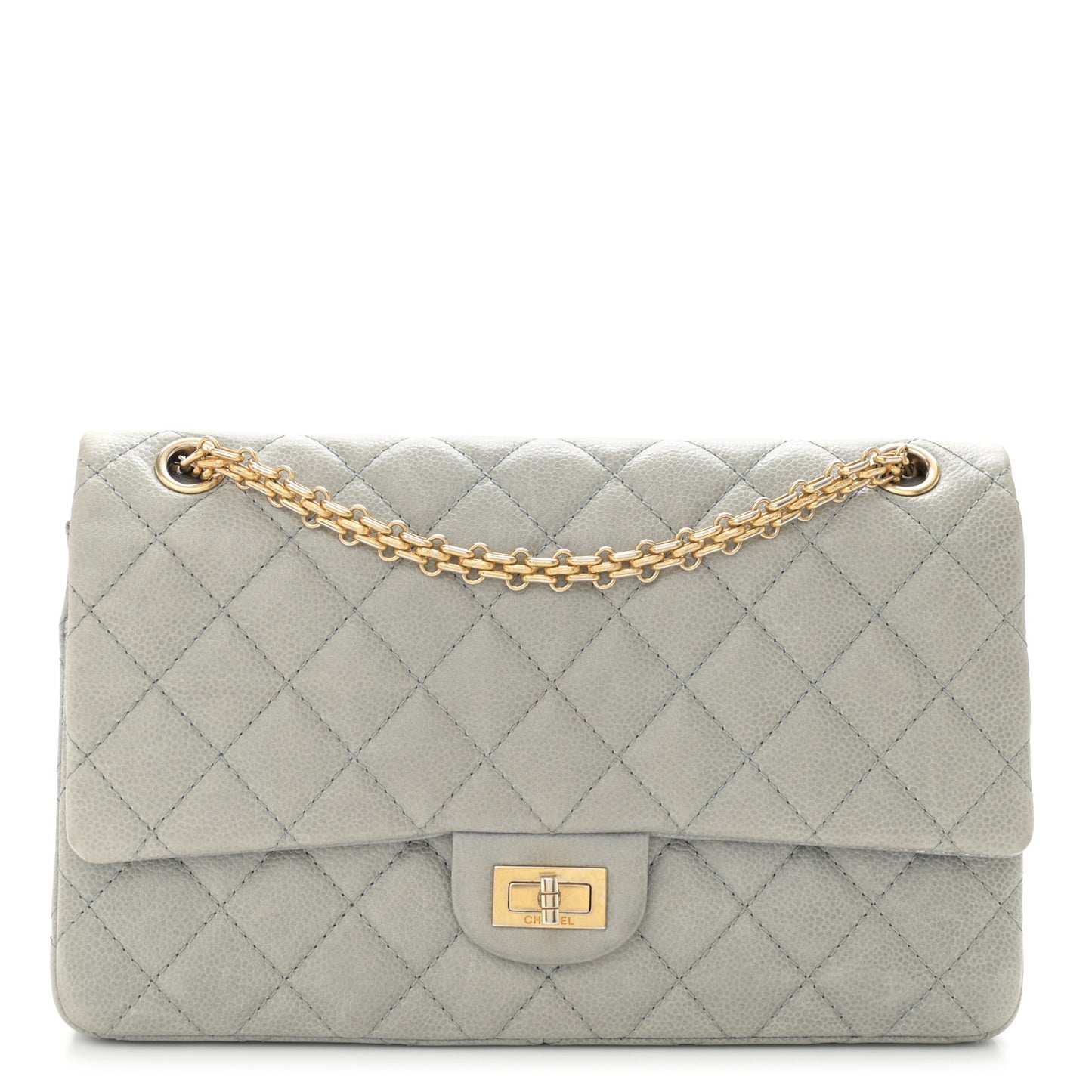Caviar Quilted 2.55 Reissue 226 Flap Light Grey