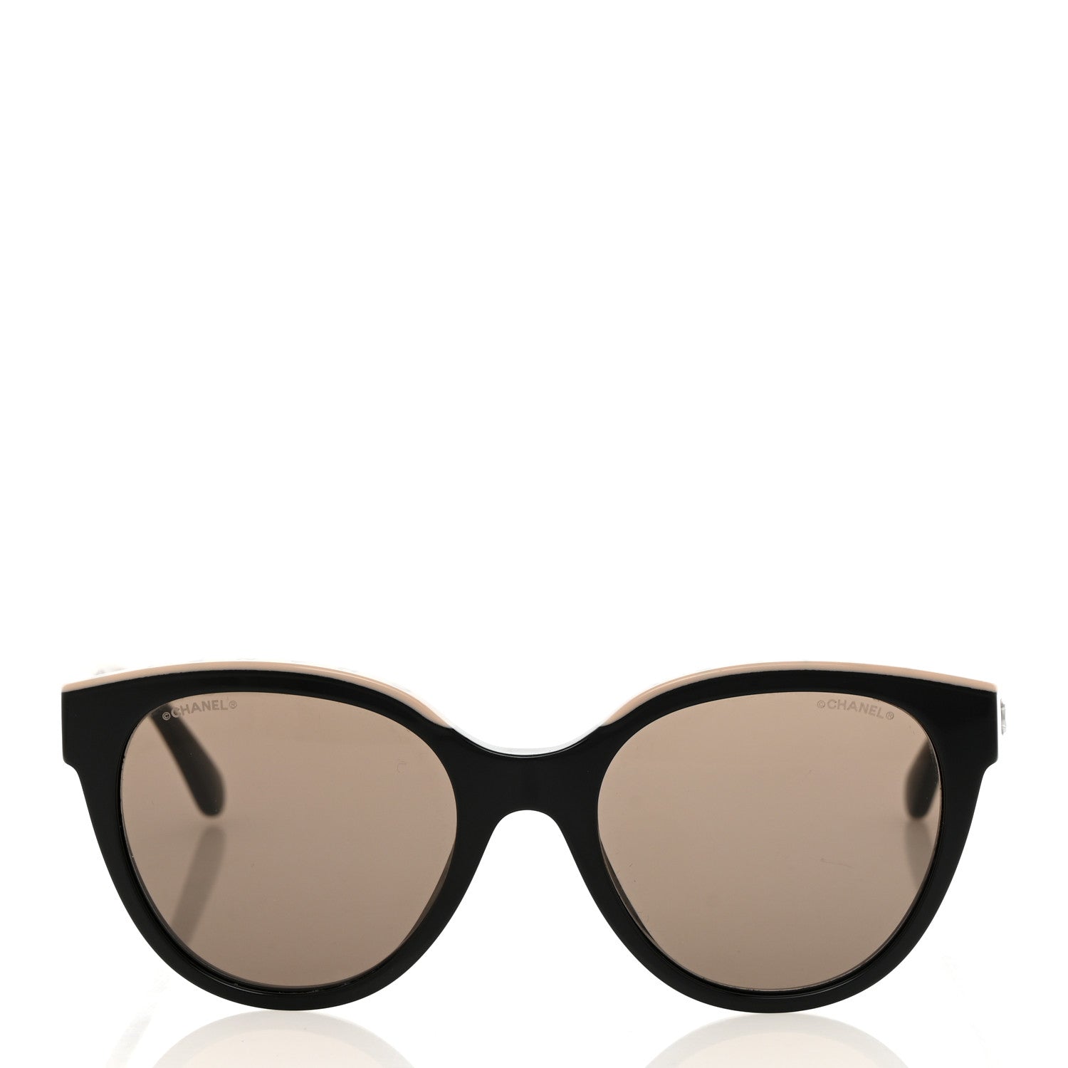 Chanel Acetate CC Butterfly Sunglasses 5414 Black Beige 2 of 9