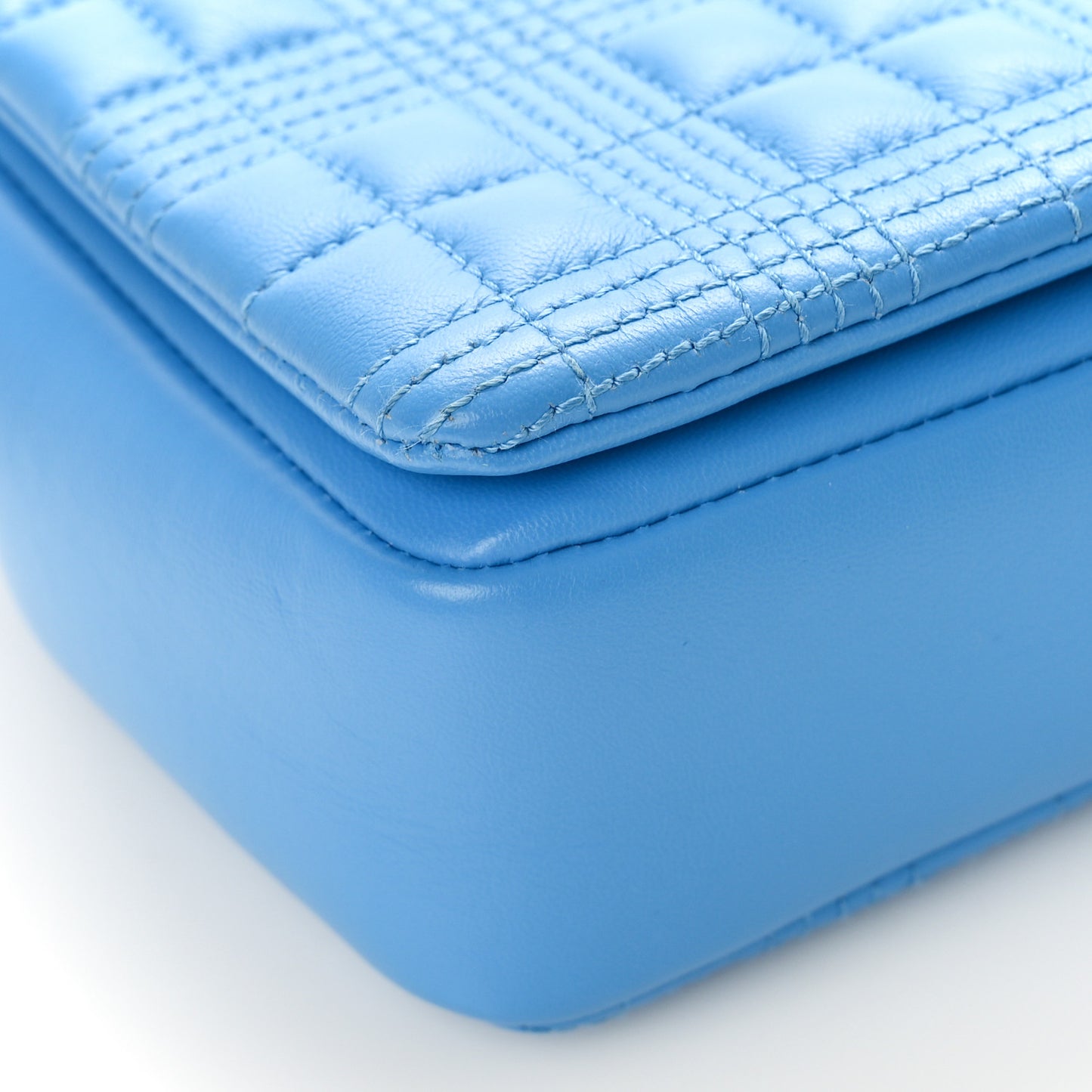 Lambskin Quilted Small Lola Bag Blue