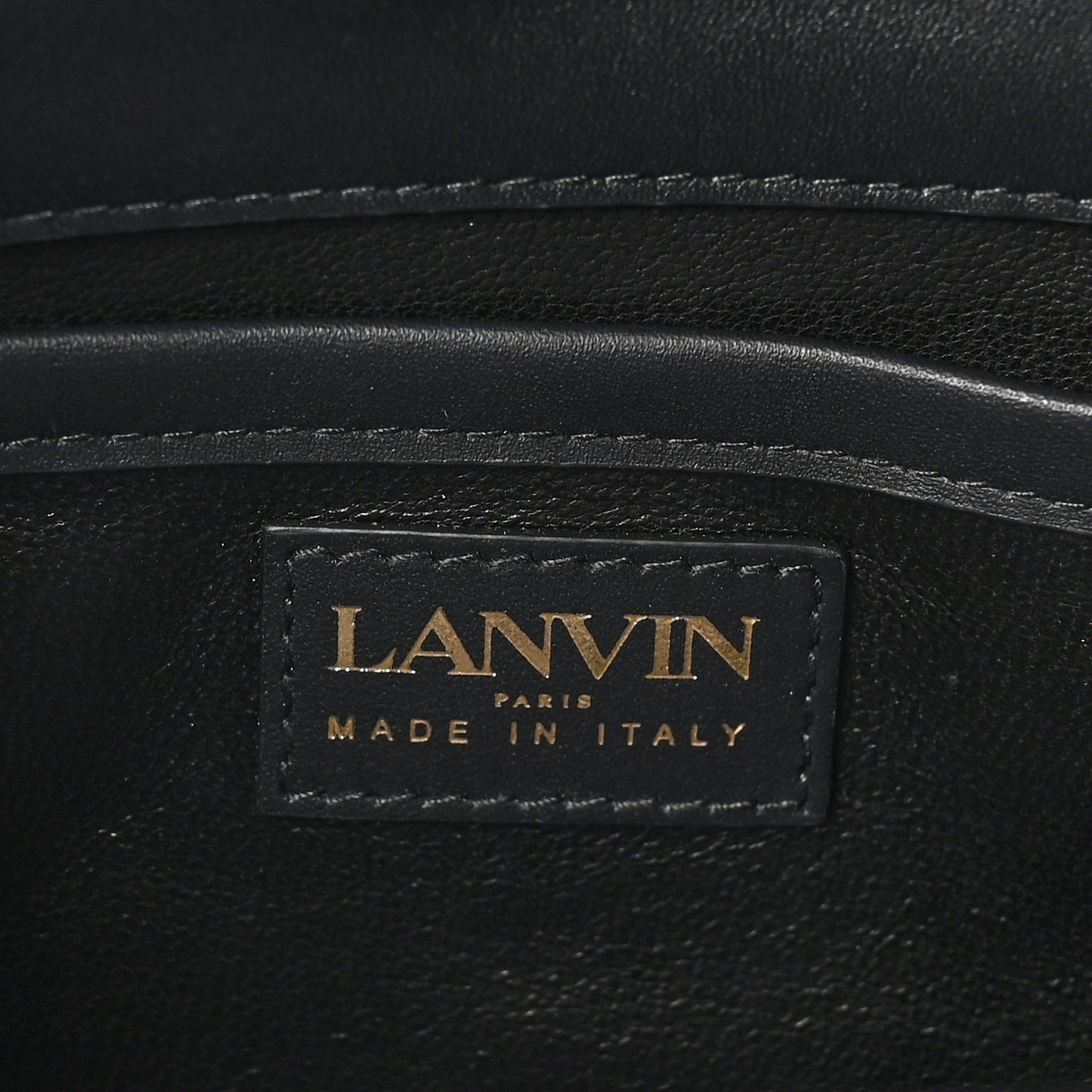 Calfskin Logo Nano Pencil Bag Black