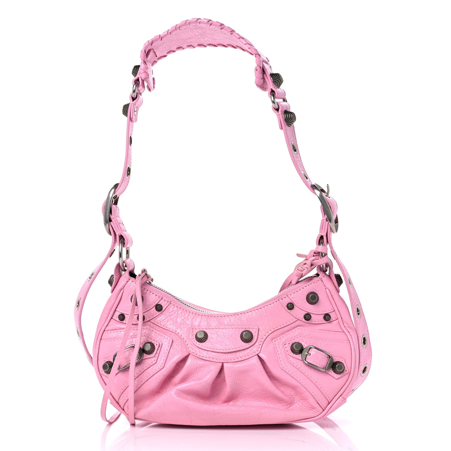 Agneau Arena Le Cagole Shoulder Bag XS Candy Pink