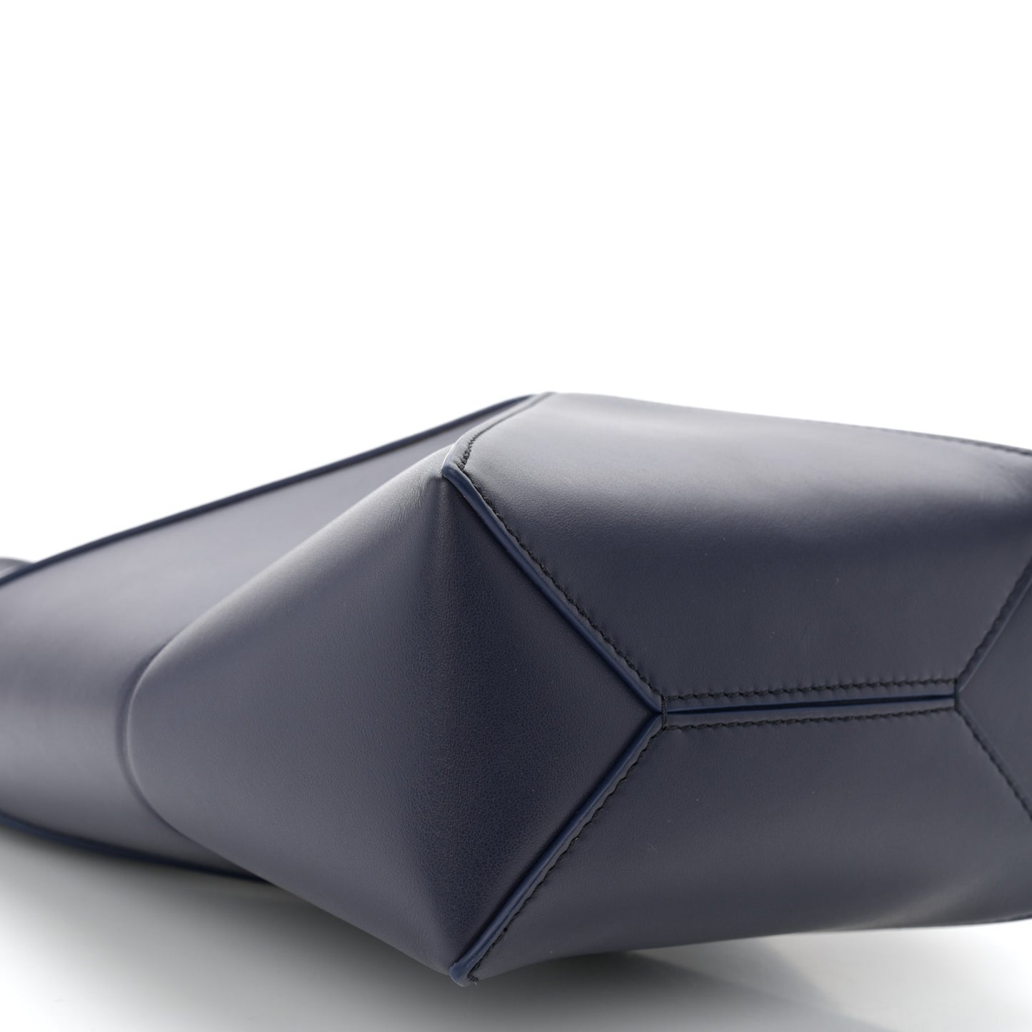 Shiny Calfskin Mini Puzzle Fold Tote Navy