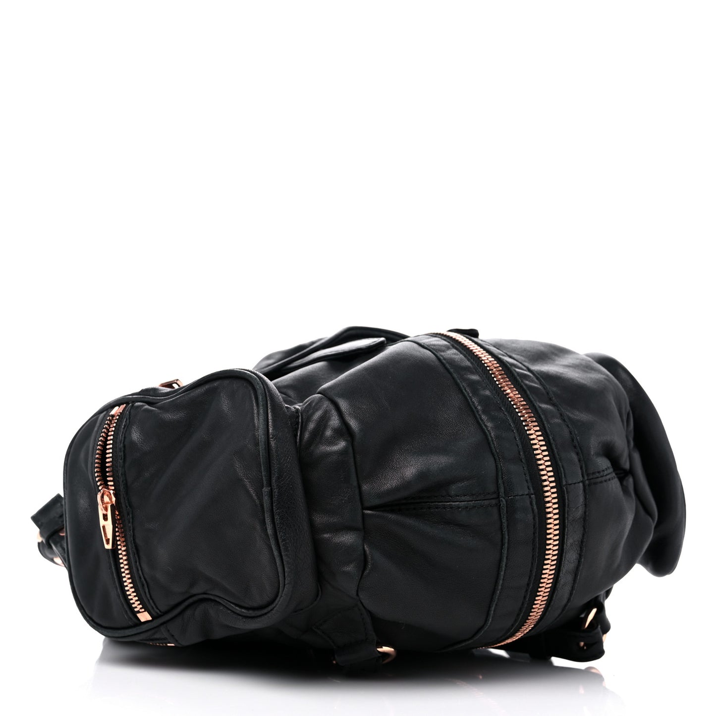 Lambskin Marti Backpack Washed Black Rose Gold Hardware