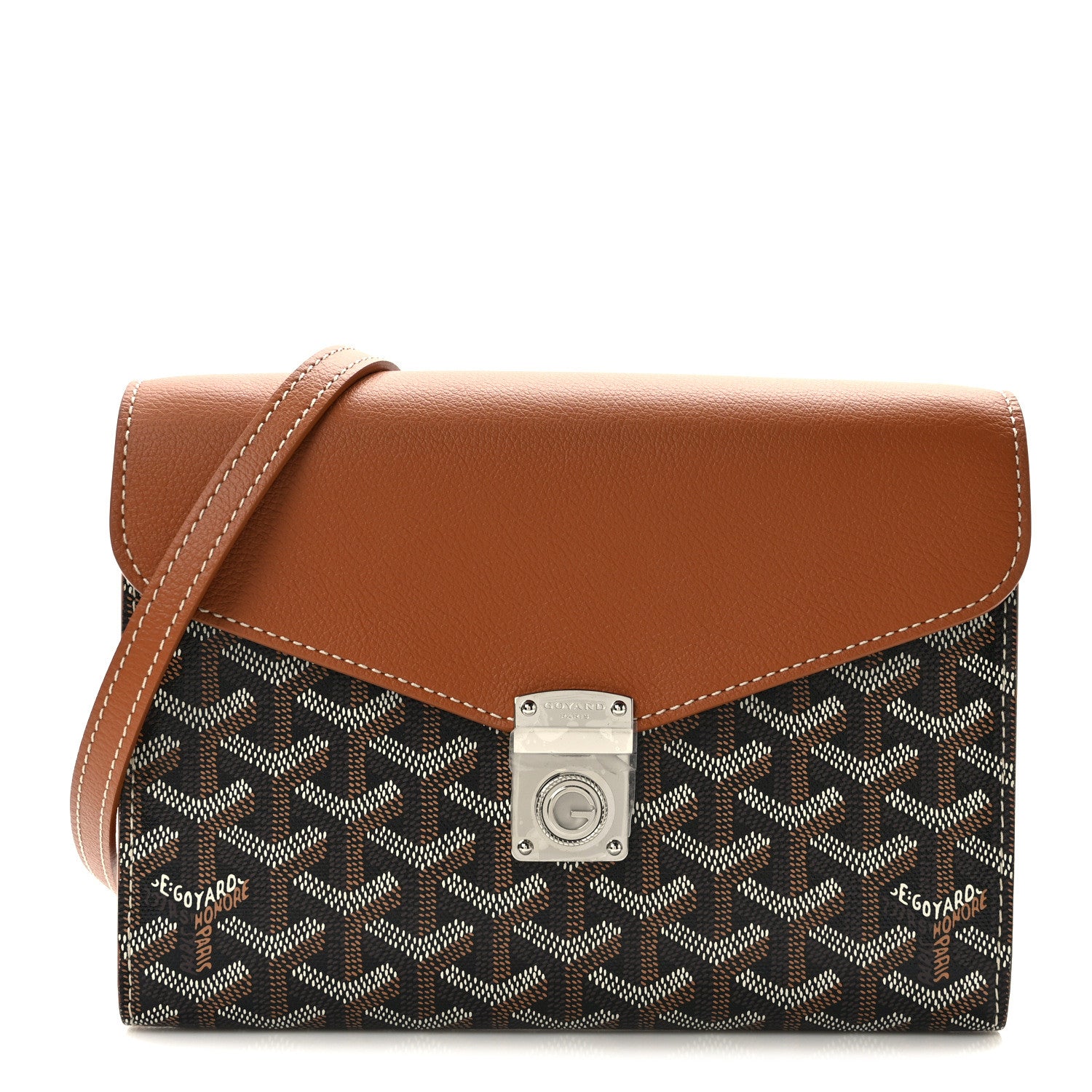Goyard Goyardine Calfskin Chypre Wallet Pouch Black Gold 1521778