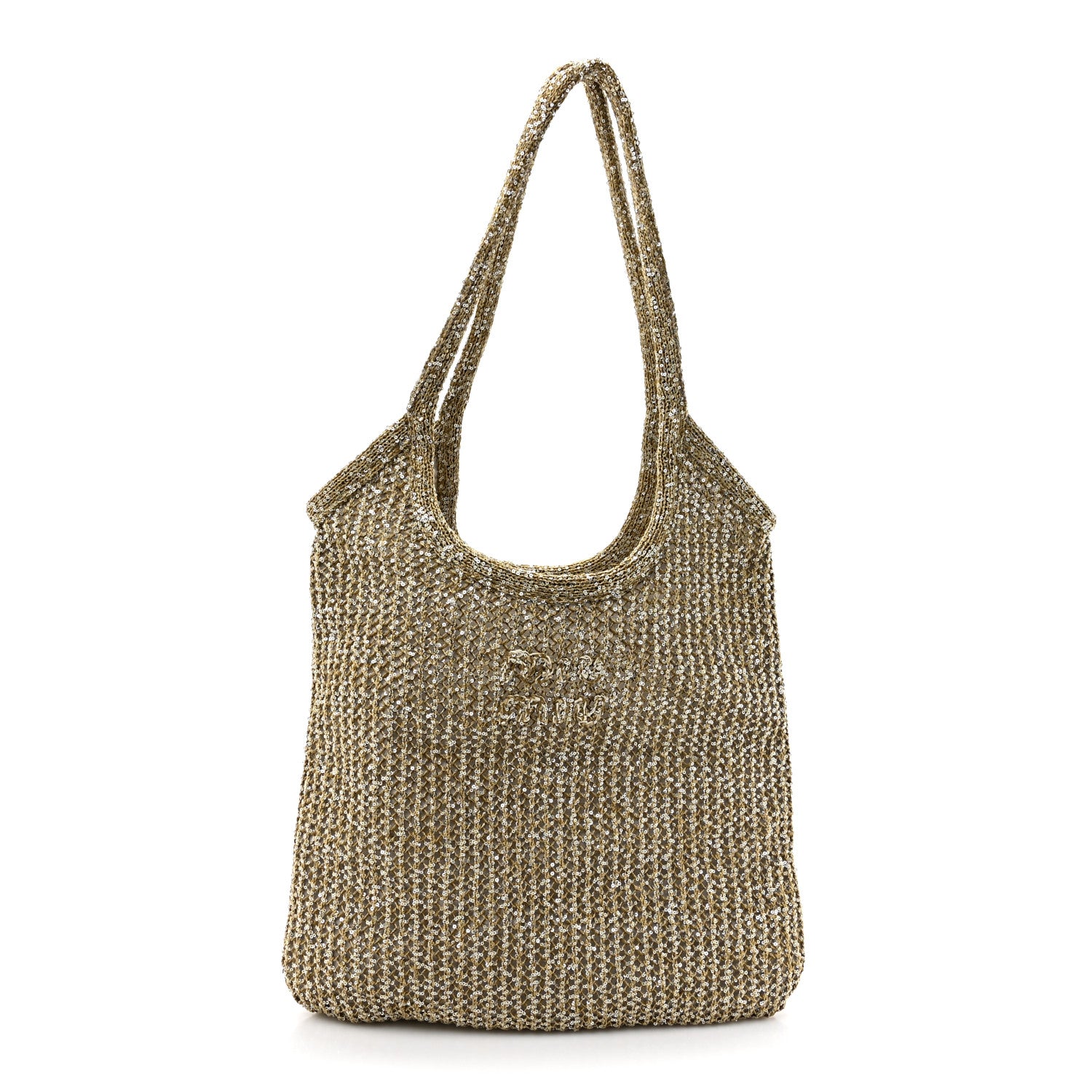 Miu Miu Sequin Mesh Ivy Bag Tundra 1680493 – FASHIONPHILE
