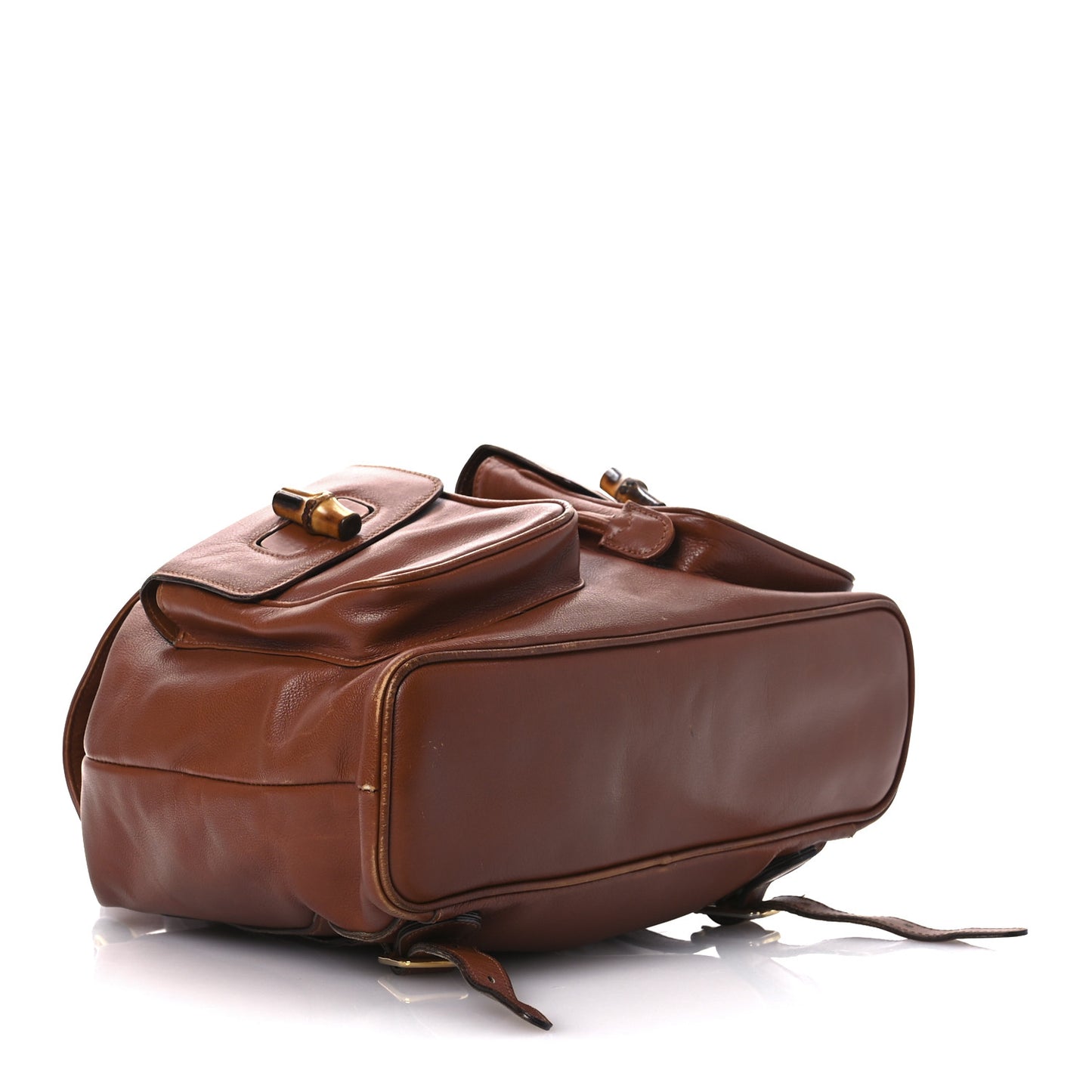 Calfskin Bamboo Backpack Brown