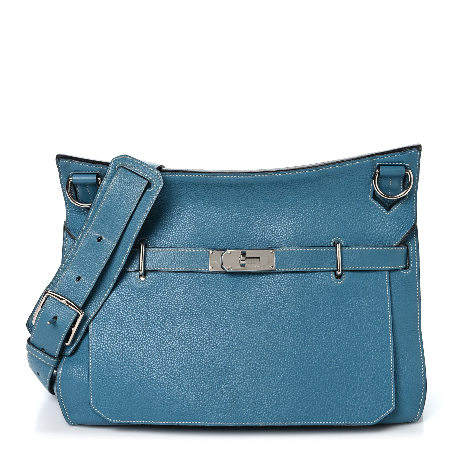 Hermes Taurillon Clemence Jypsiere 34 Blue Jean 1778762 – FASHIONPHILE