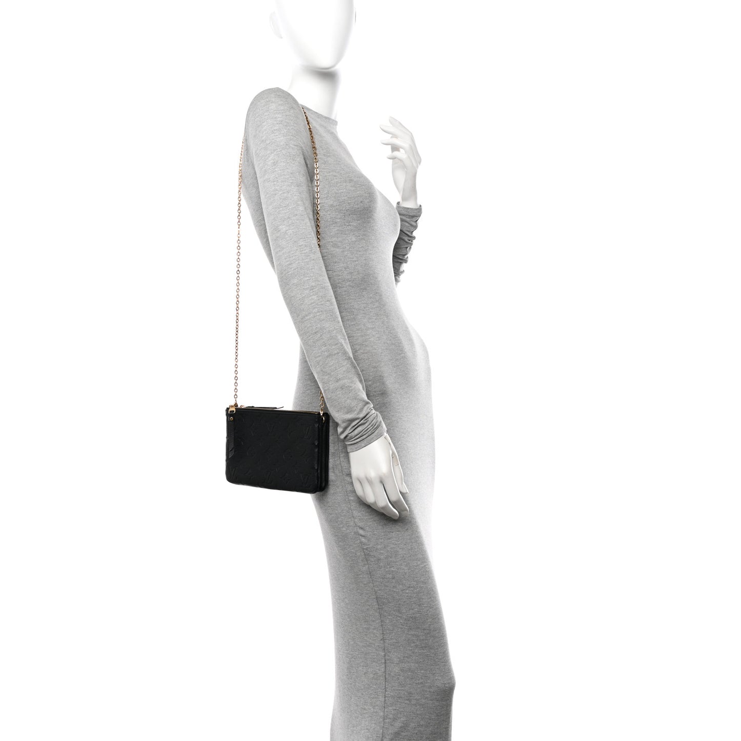 Empreinte Double Zip Pochette Black
