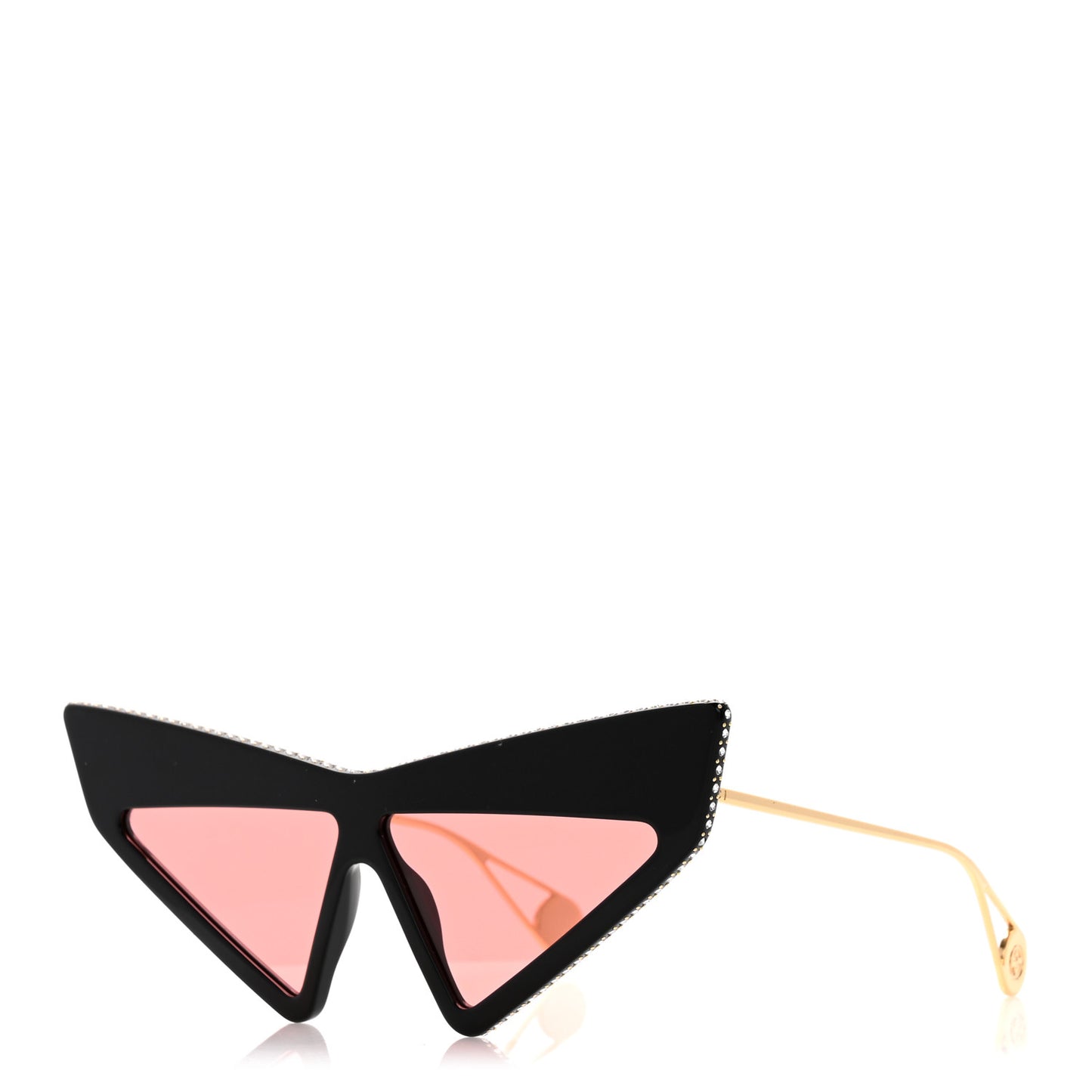 Acetate Crystal Geometric Sunglasses GG0430S Black