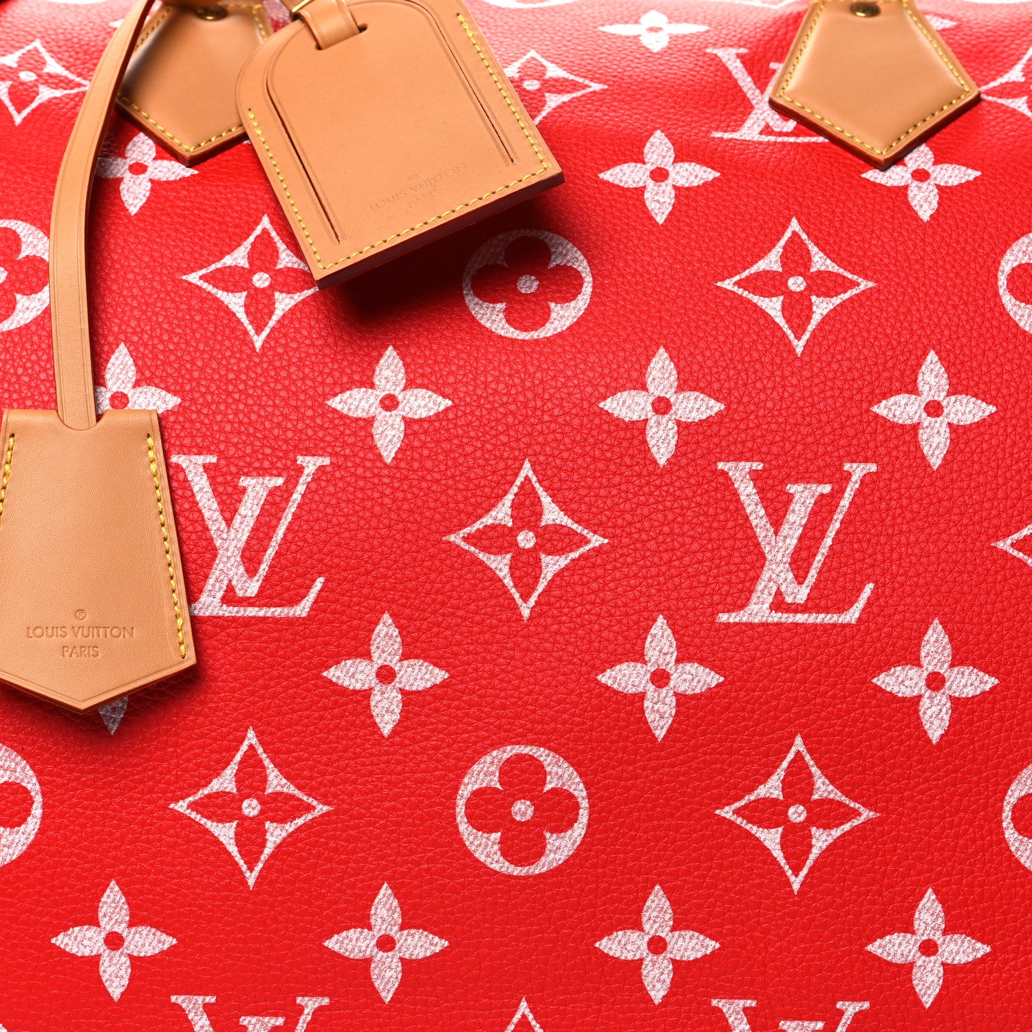 Louis Vuitton Calfskin Monogram Speedy P9 Bandouliere 50 Red 9 of 13
