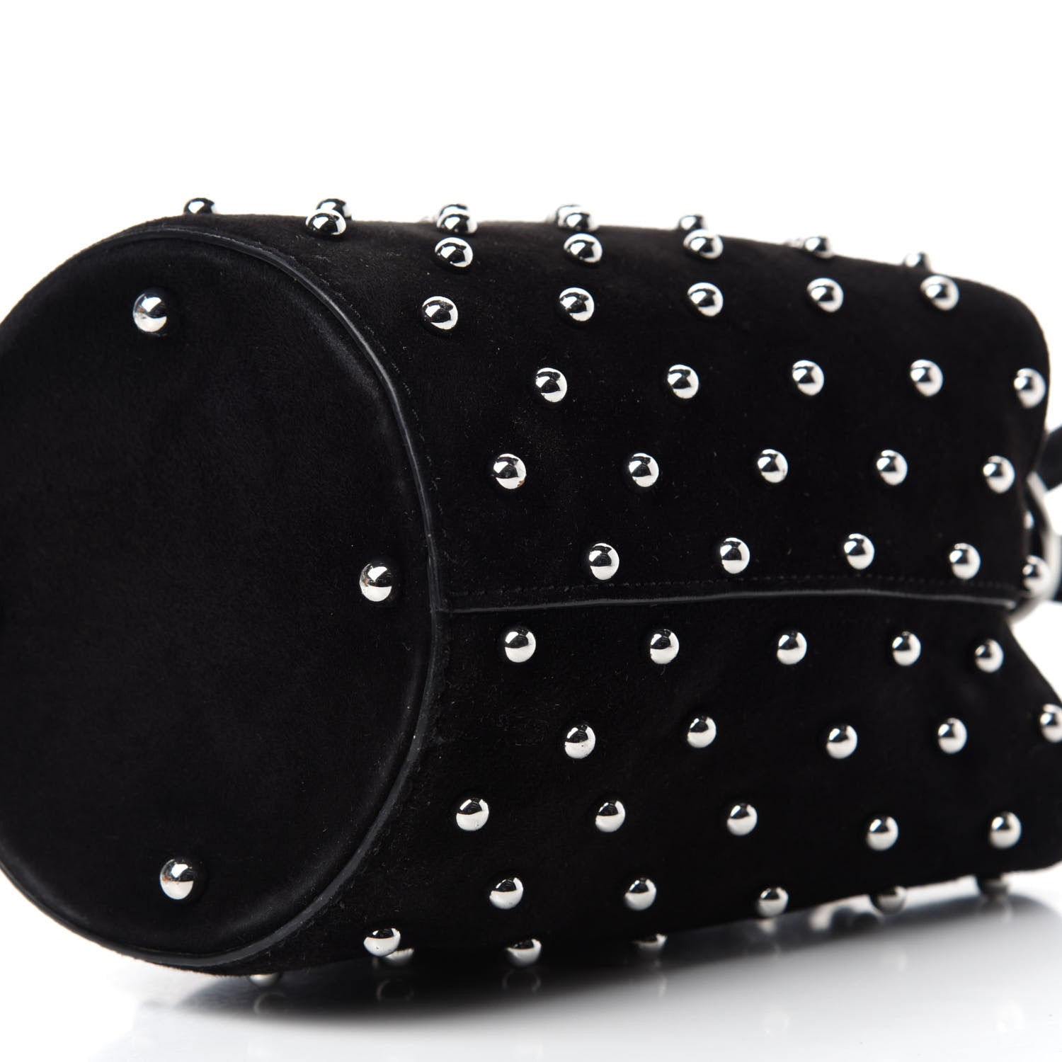 Alexander Wang Suede Studded Mini Roxy Bucket Bag Black 7 of 9