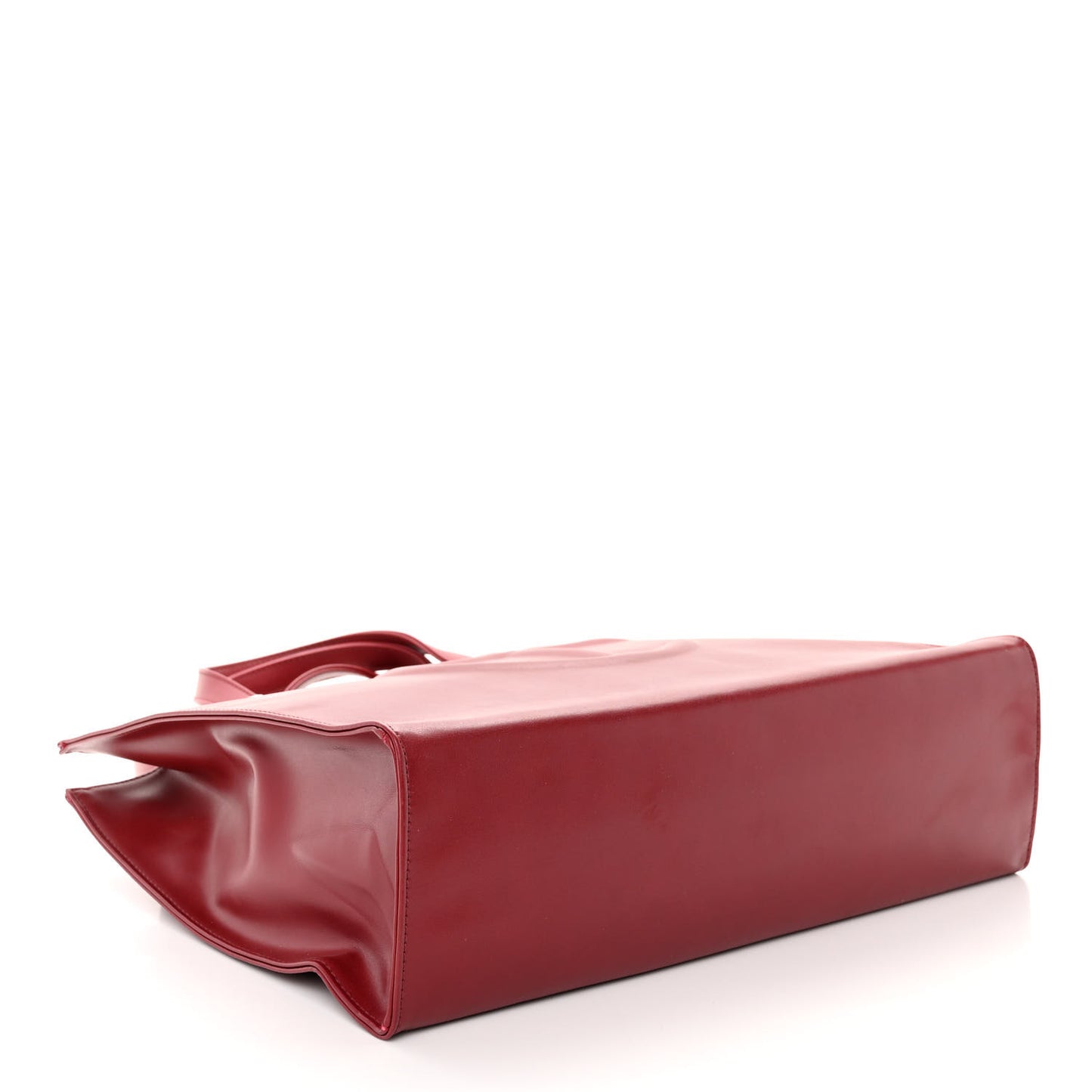 Vegan Leather Medium Shopping Bag Oxblood