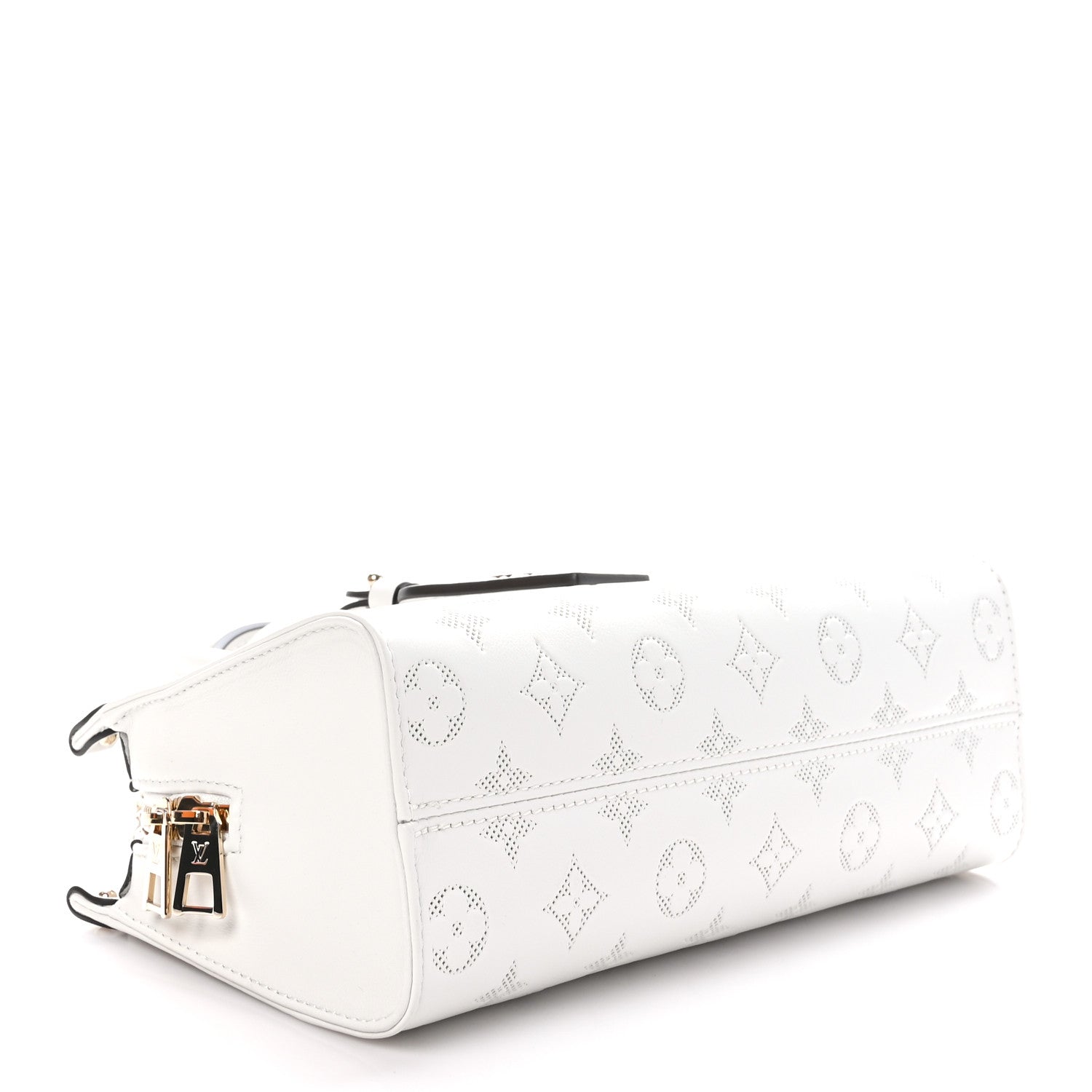 Louis Vuitton Calfskin Embossed Monogram OnTheGo East West White 4 of 10