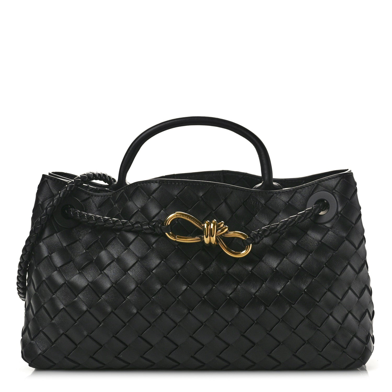 Bottega Veneta Nappa Intrecciato Small East West Andiamo Shoulder Bag Black 1 of 11