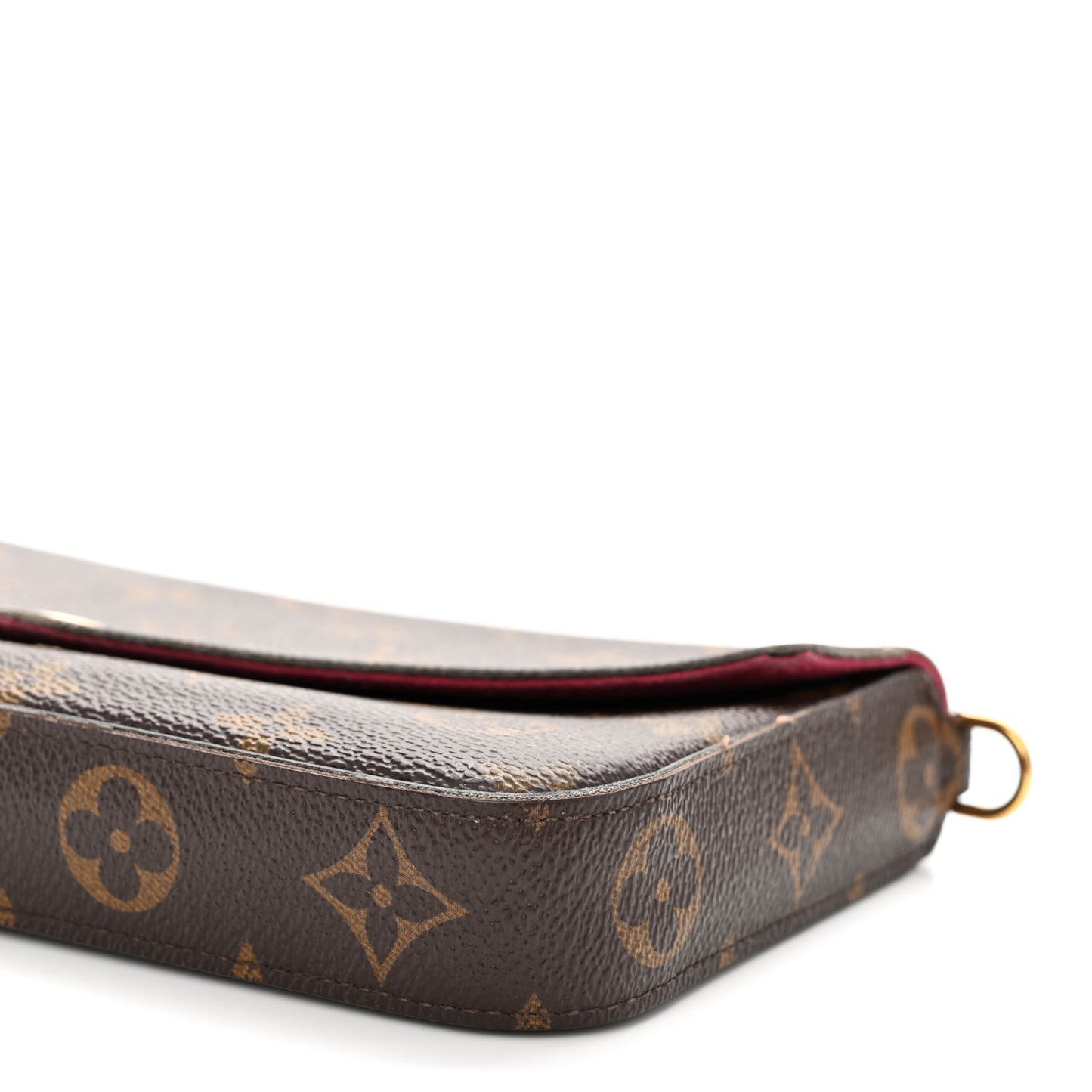 Monogram Pochette Felicie Chain Wallet Fuchsia