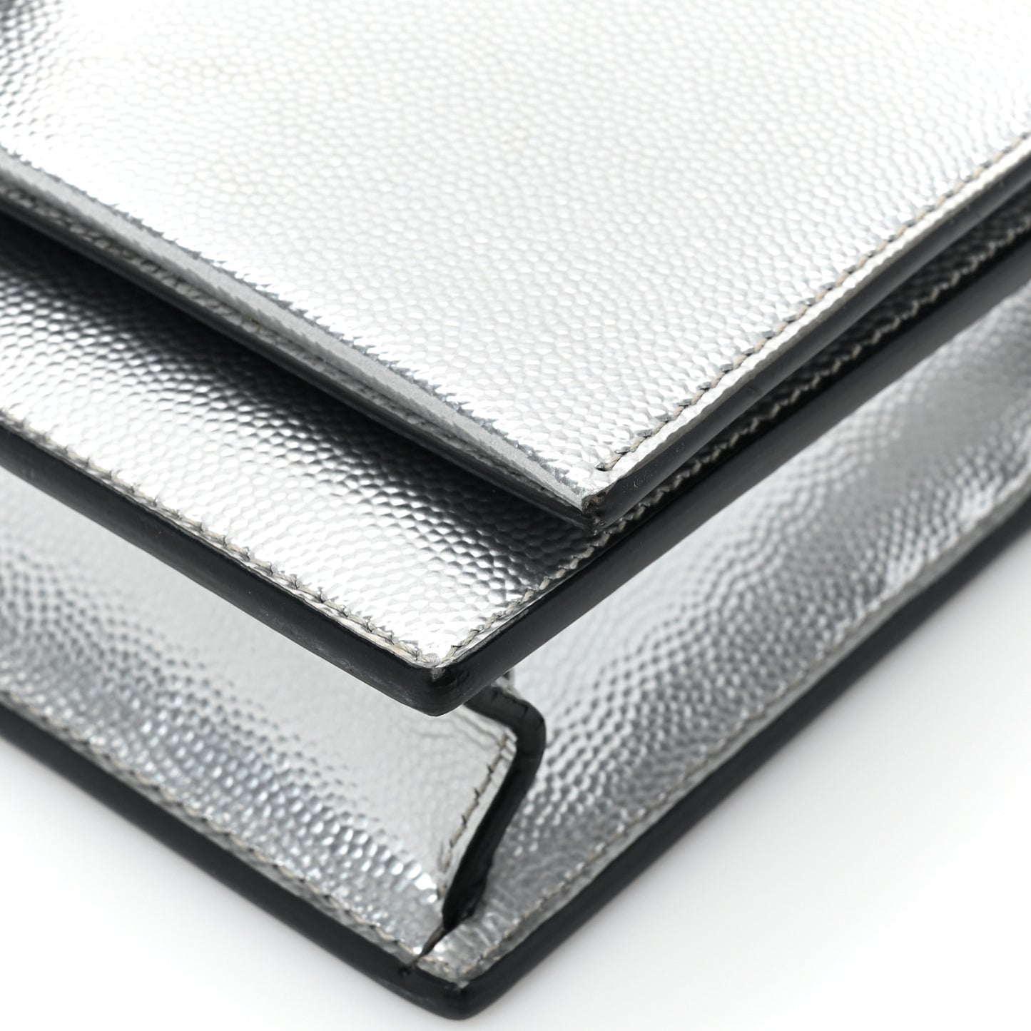 Grain De Poudre Clasic Kate Monogram Tassel Chain Wallet Argento