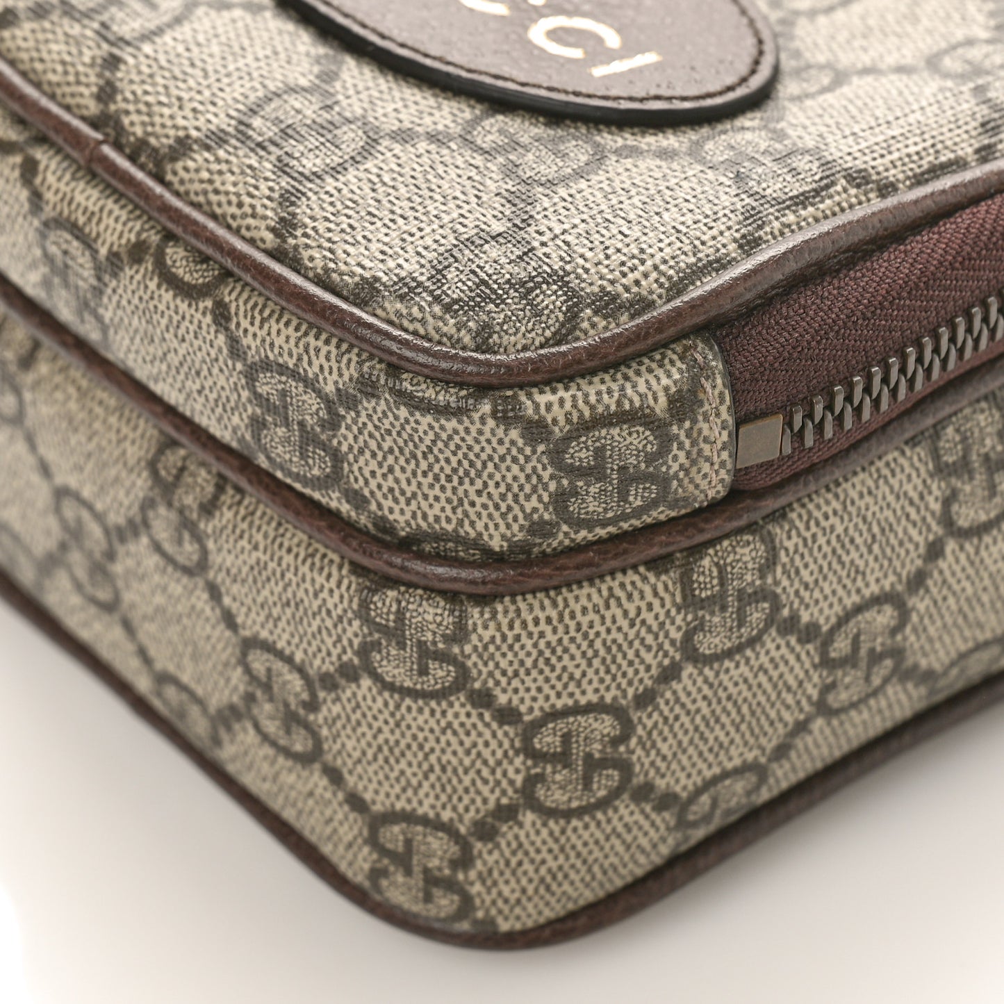 GG Supreme Monogram Mini Neo Vintage Double Zip Messenger Bag Beige New Acero Crop