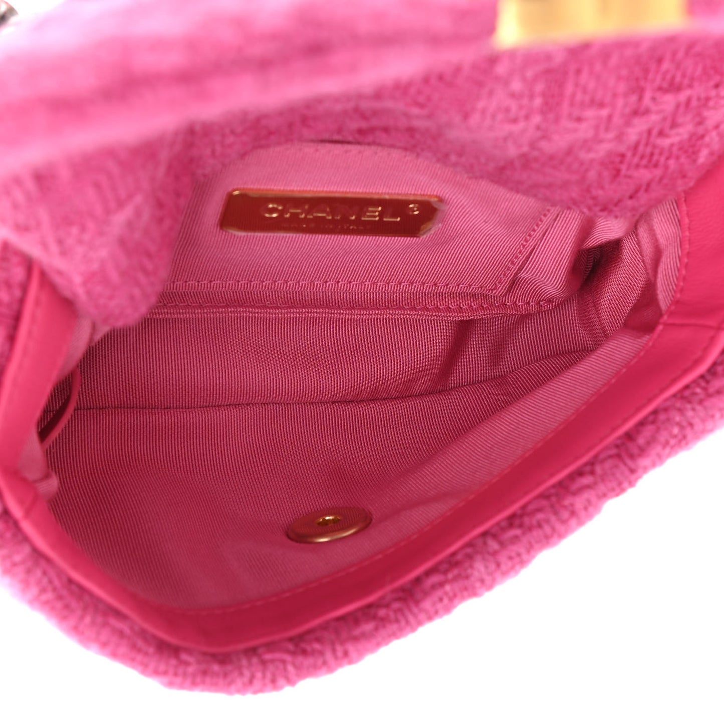 Tweed Quilted Chanel 19 Waist Bag Pink