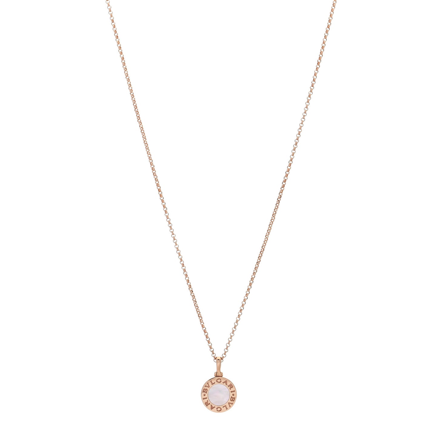18K Rose Gold Mother of Pearl BVLGARI BVLGARI Pendant Necklace