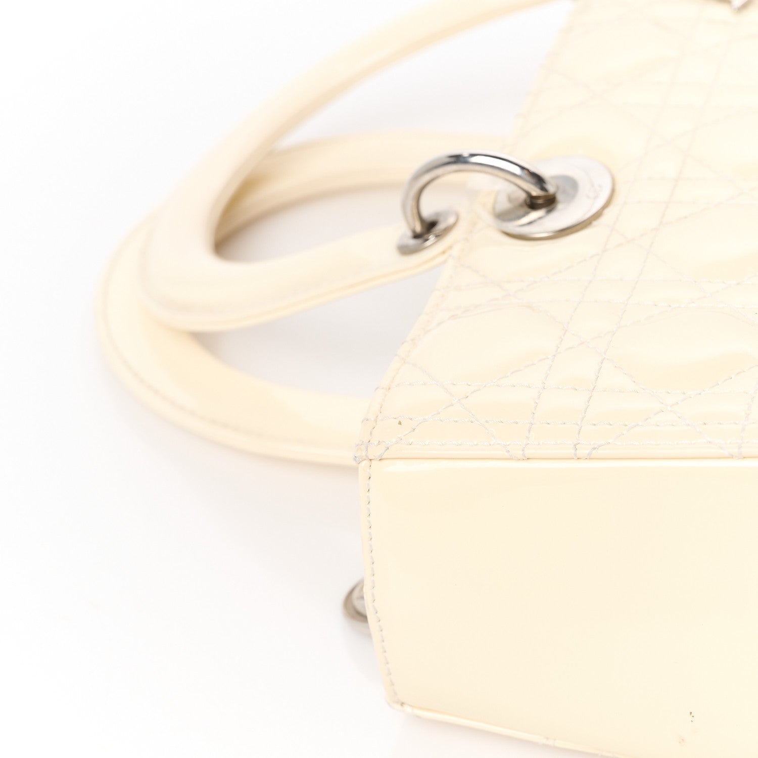 Christian Dior Patent Cannage Large Lady Dior White 16 of 18