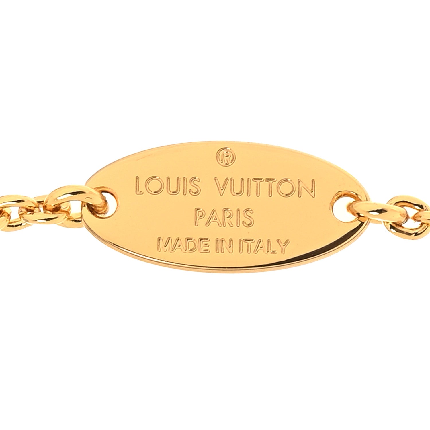 Louis Vuitton Metal Crystal LV Iconic Necklace Gold 5 of 7