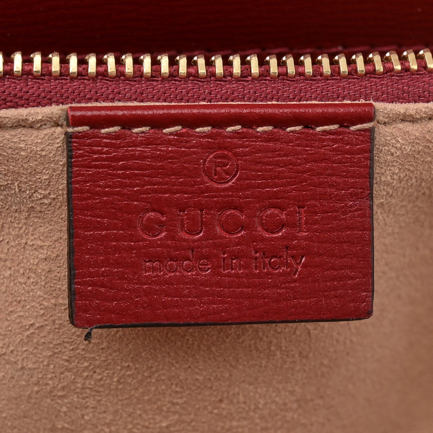 GG Supreme Monogram Azalea Calfskin Horsebit 1955 Shoulder Bag Beige Ebony New Cherry Red