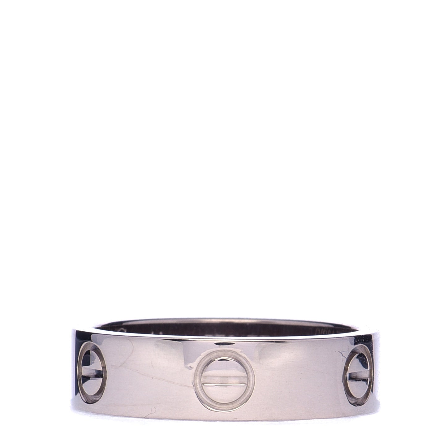 18K White Gold 5.5mm LOVE Ring 55 7.25