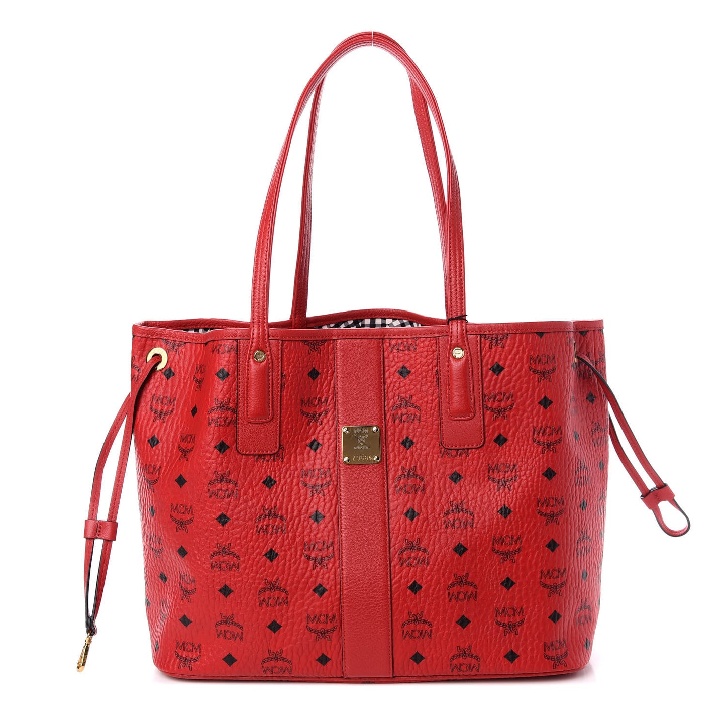 Visetos Medium Liz Reversible Shopper Tote Ruby Red