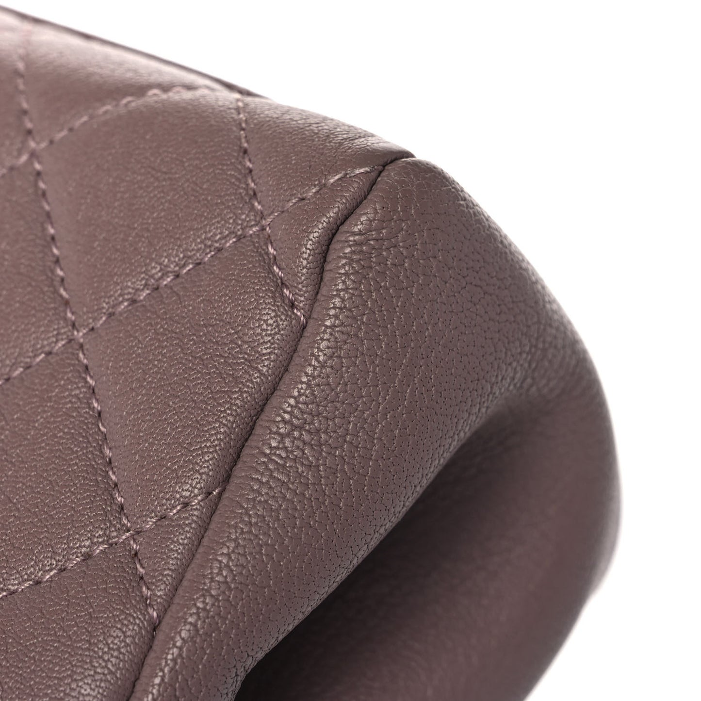 Shiny Sheepskin Quilted Mini Trapezio Flap Pink