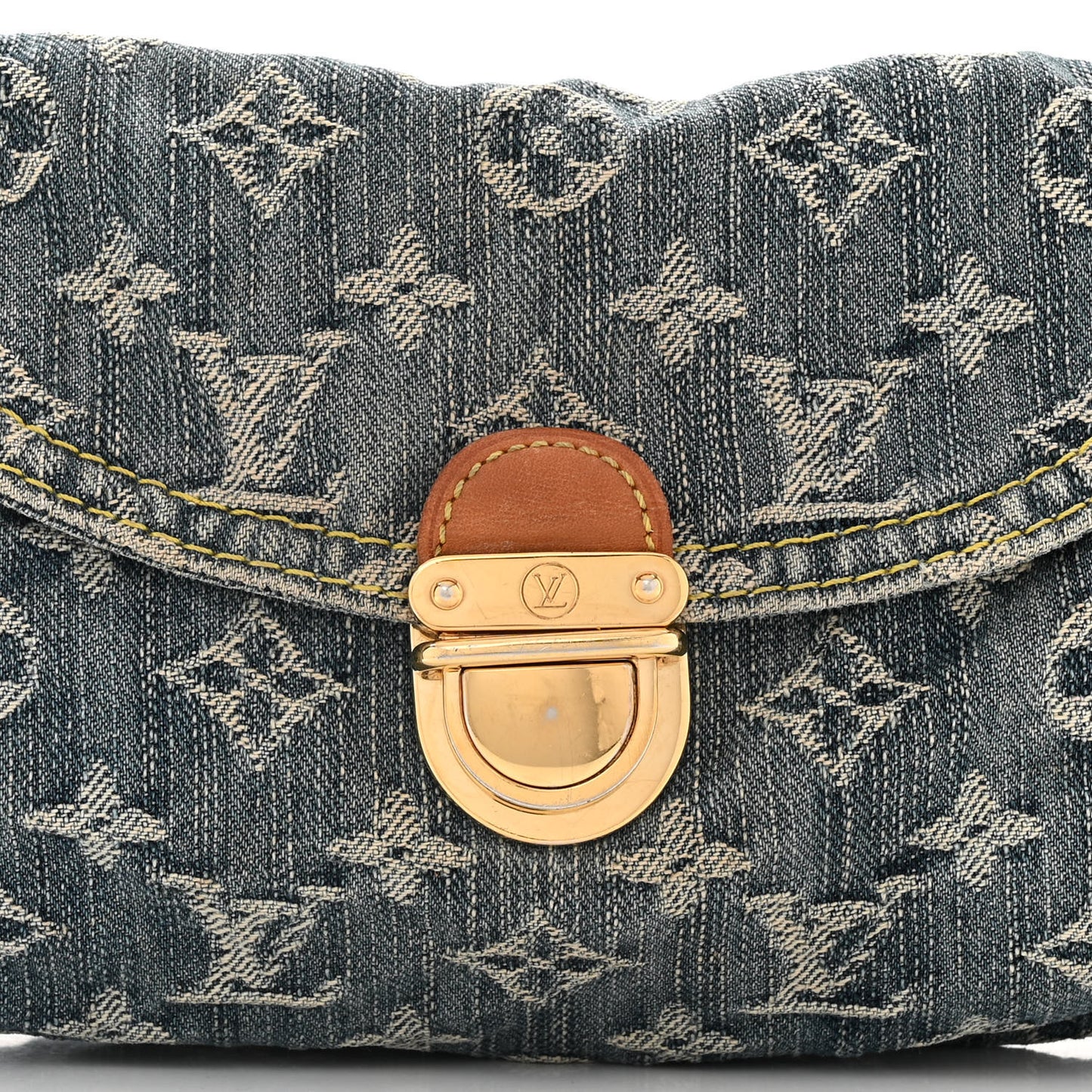 Monogram Denim Mini Pleaty Blue