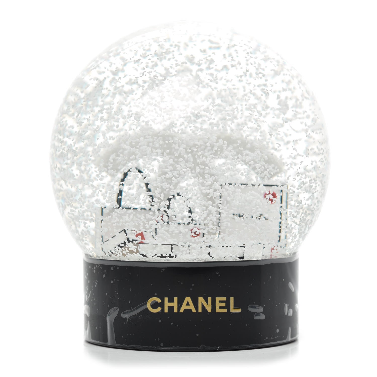 Chanel Glass CC Shopping Bag Snow Globe 3 of 4