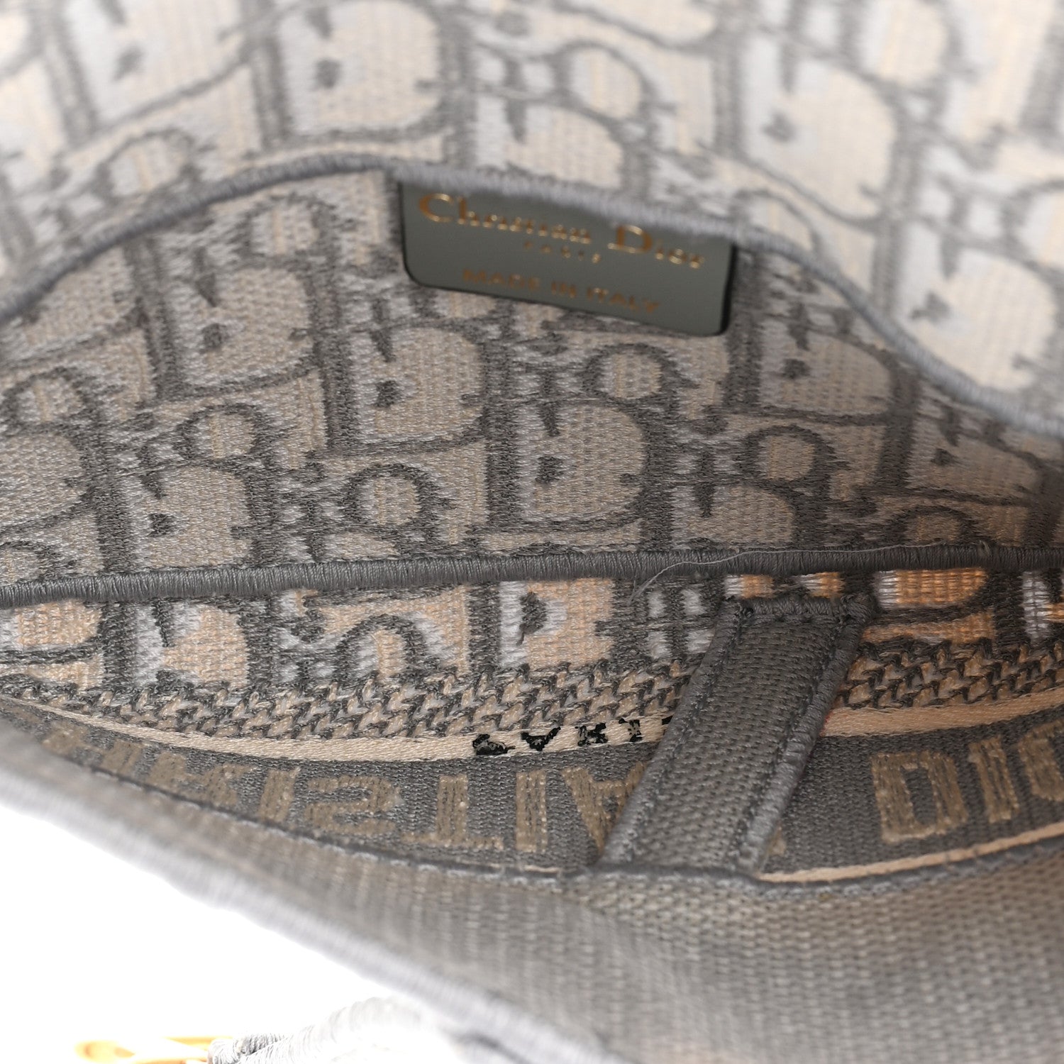 Christian Dior Oblique Slim Saddle Pouch Grey 5 of 10