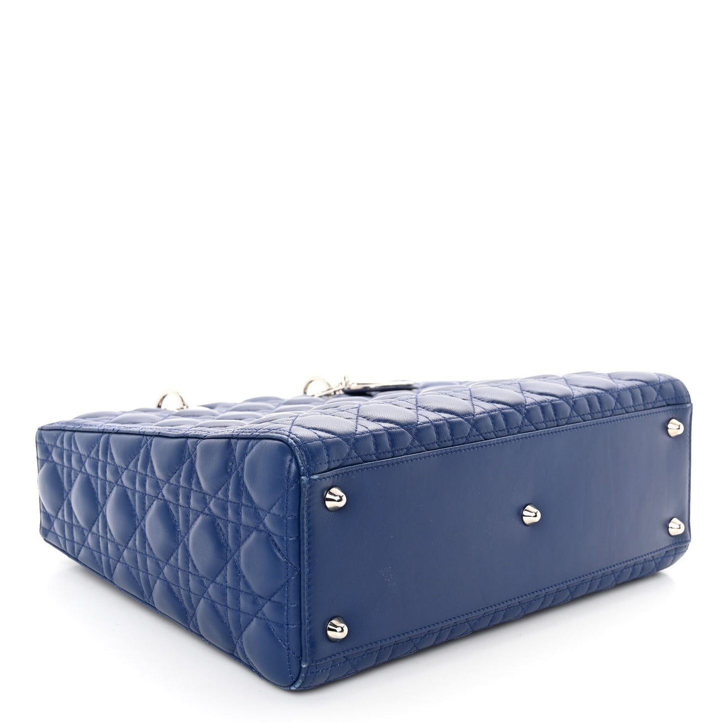 Lambskin Cannage Large Lady Dior Royal Blue