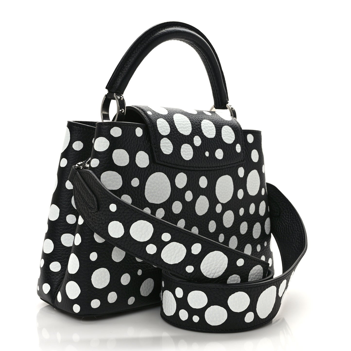 LOUIS VUITTON LV X YK Taurillon Capucines BB Black White