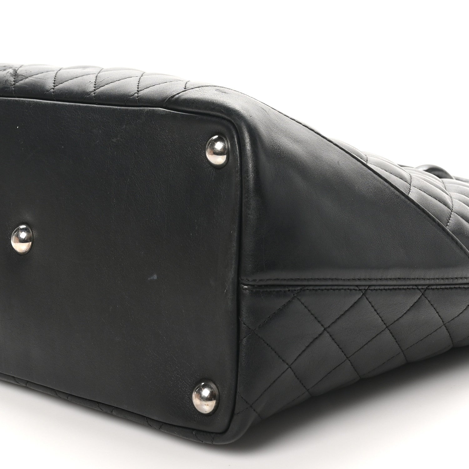 Chanel Calfskin Quilted Large Cambon Tote Black White 10 of 10