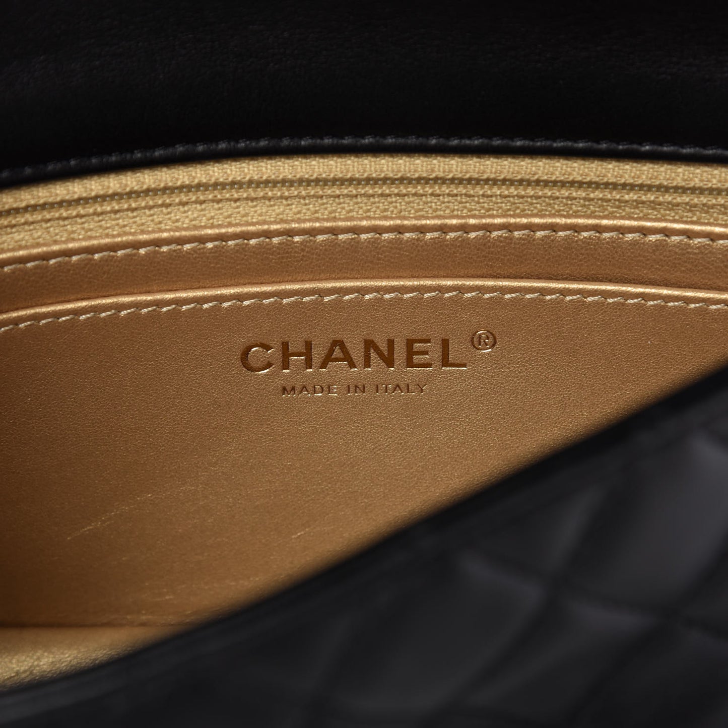 Lambskin Quilted Mini Rectangular Pearl Crush Flap Black