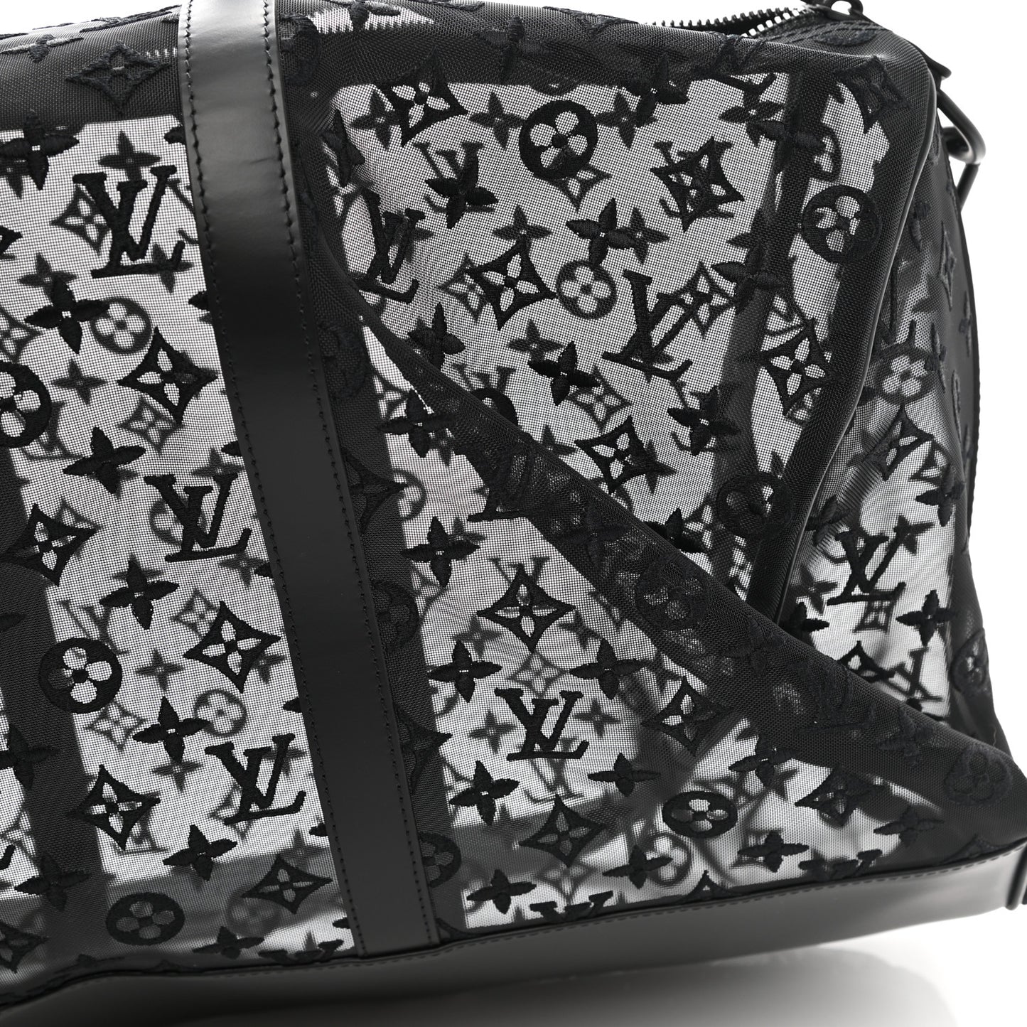 Monogram See Through Keepall Bandouliere 50 Black