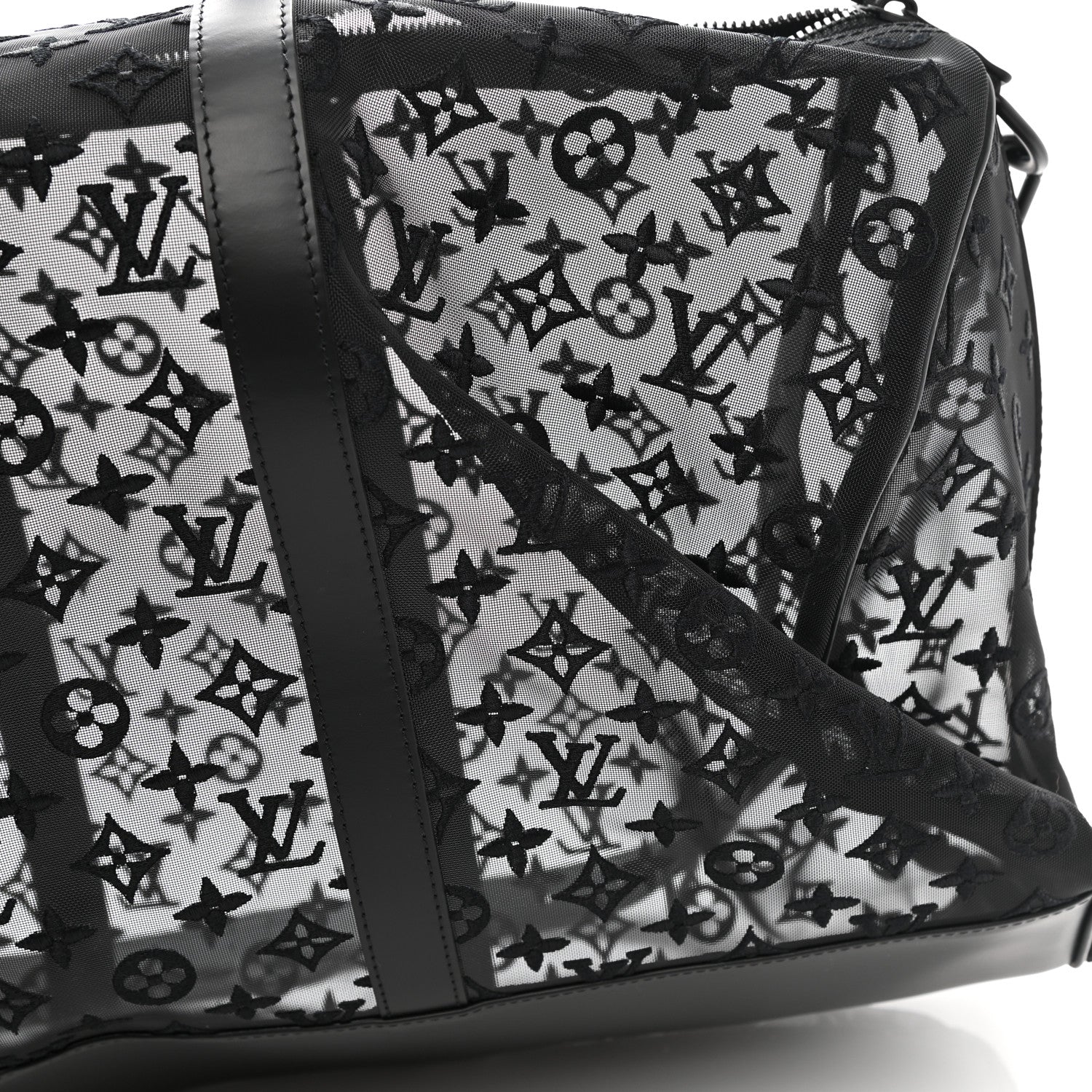 Louis Vuitton Monogram See Through Keepall Bandouliere 50 Black 11 of 14