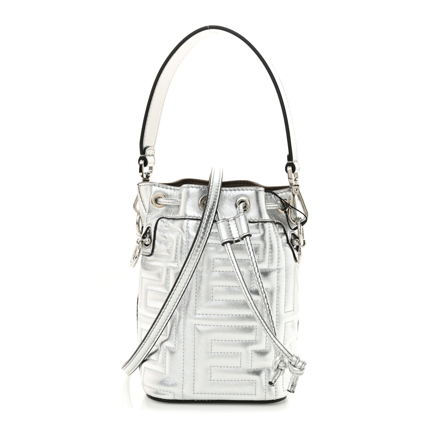 Fendi X MARC JACOBS Agnello Laminato Trapunta FF Mini Mon Tresor