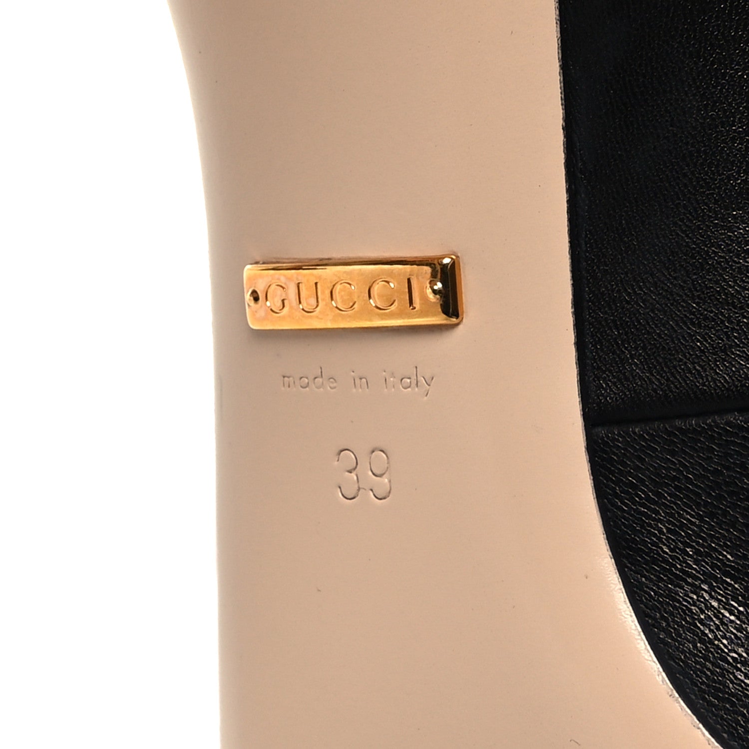 Gucci Malaga Kid Web Sylvie High Heel Slingback Pumps 39 Black 7 of 9