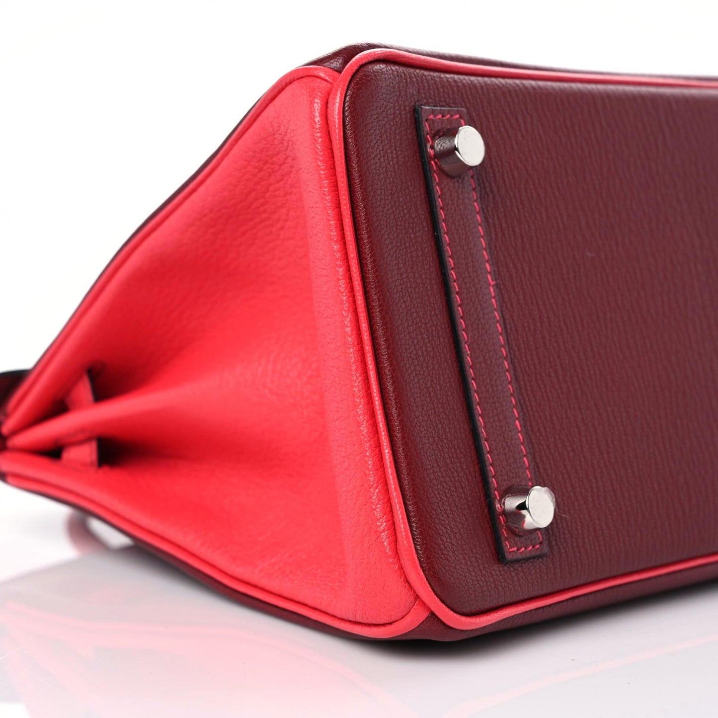 Chevre Mysore Horseshoe Birkin 25 Rouge H Bougainvillea