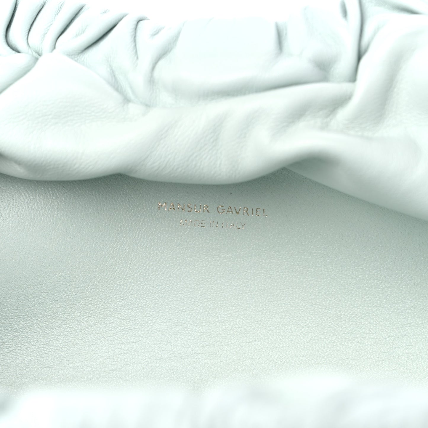 Lambskin Cloud Clutch Seafoam