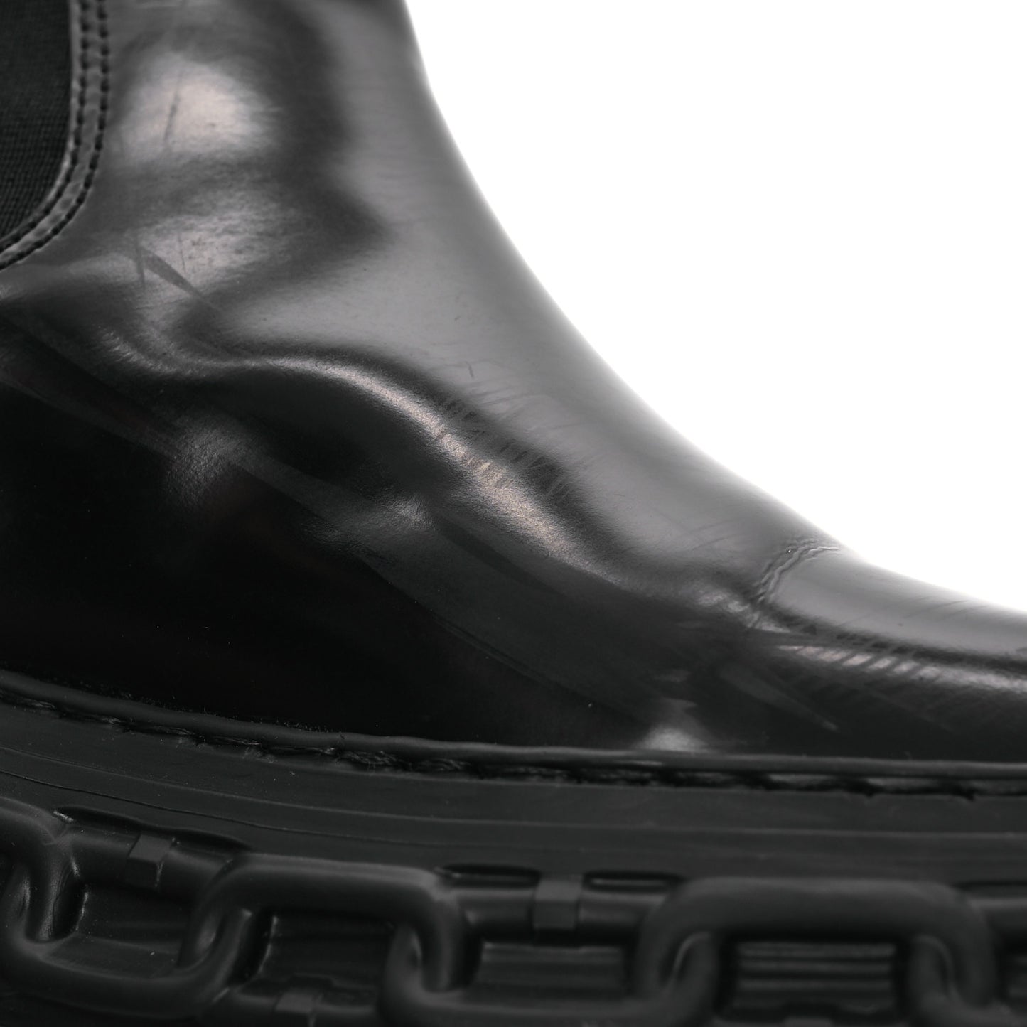 Calfskin Record Chelsea Boots 37 Black
