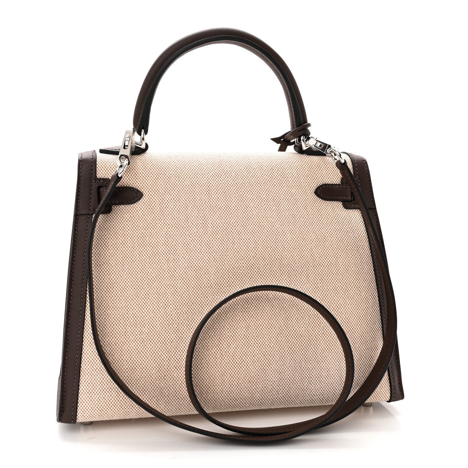 Hermes Toile Swift Verso Kelly Sellier 25 Ecru Rouge Sellier 3 of 11